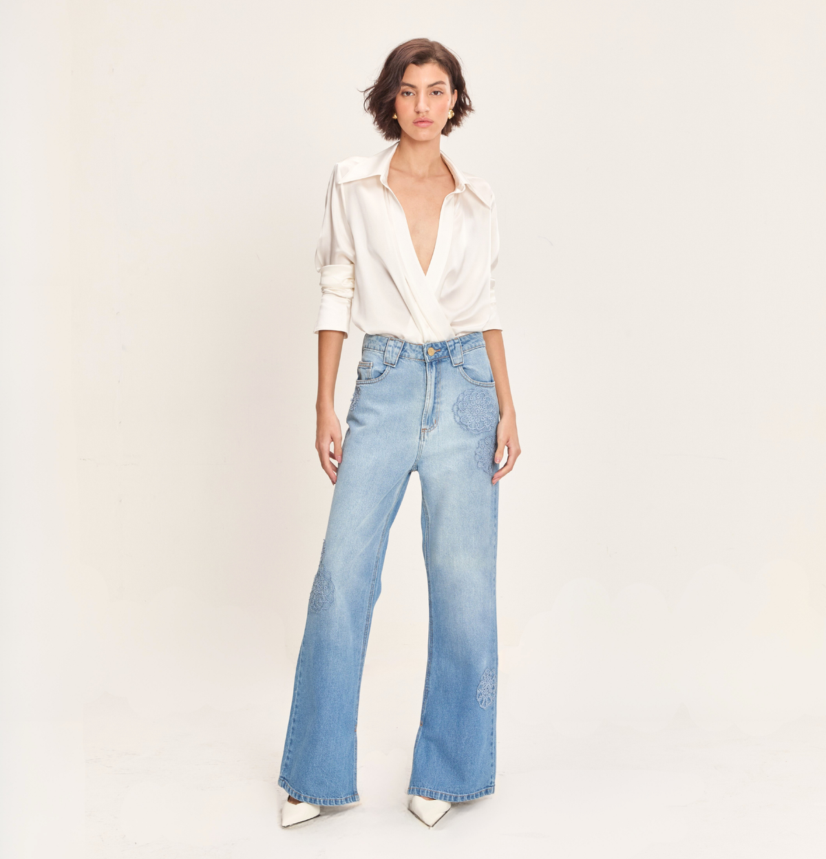 CALCA BRUNA JEANS LIGHT DENIM