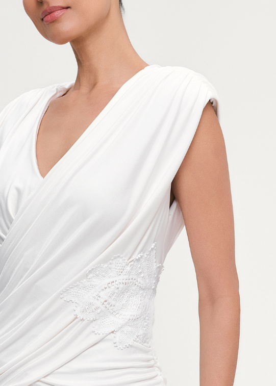 VESTIDO CURTO LOREA OFF WHITE