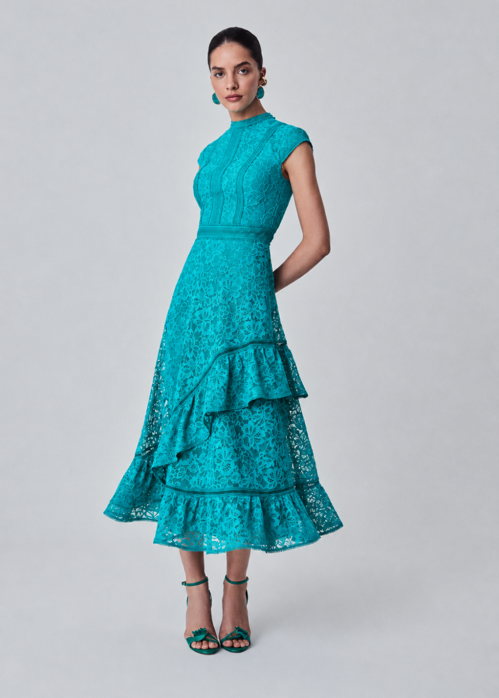 VESTIDO MIDI MARINA VERDE AQUA