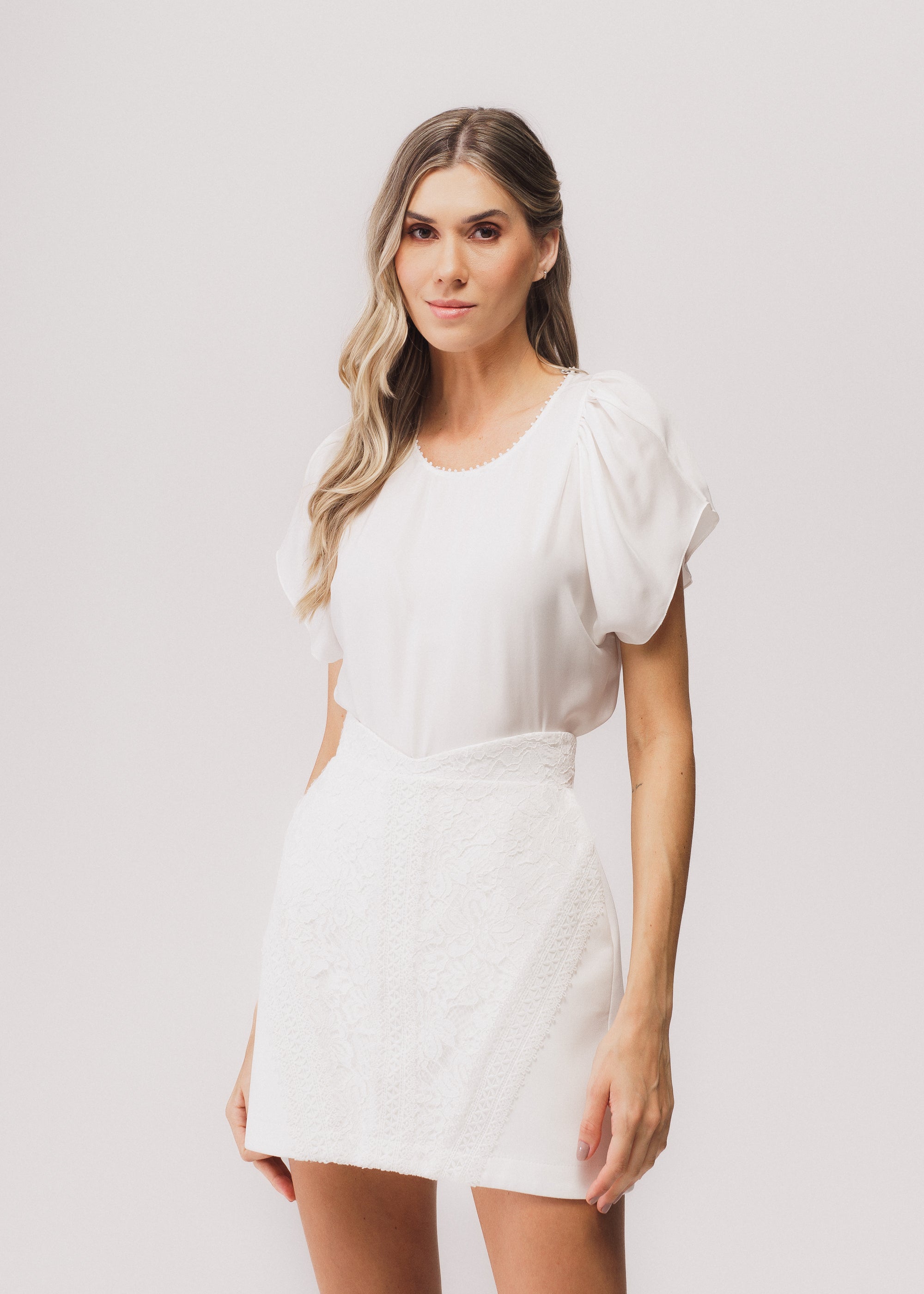 SHORTS SAIA MAITE CREPE PATOU/MIX OFF WHITE