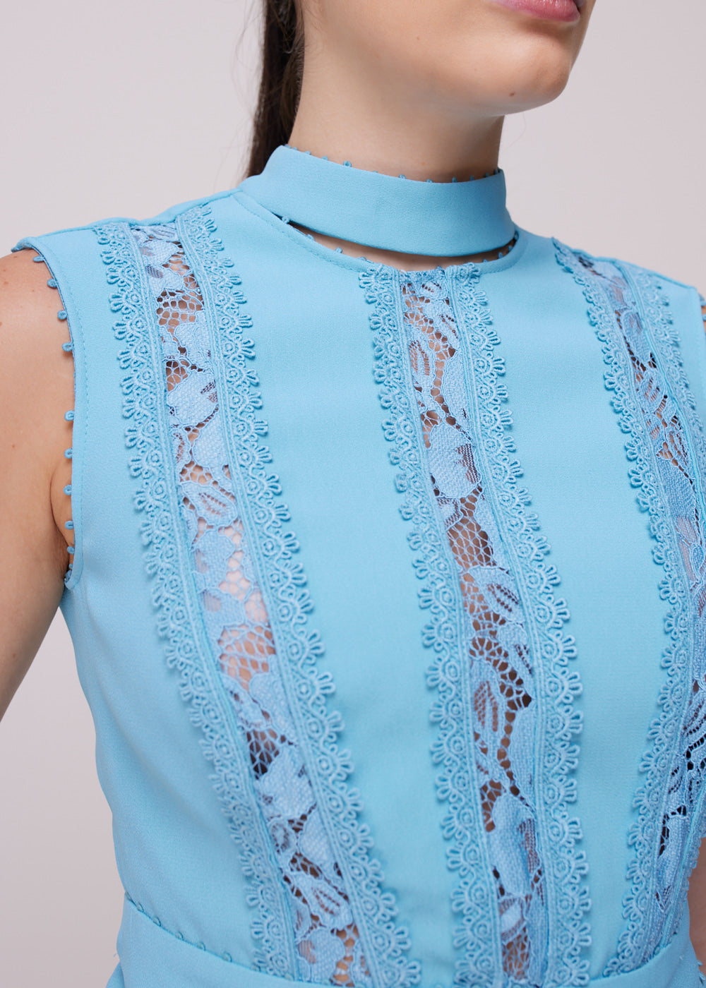 BLUSA TAYLOR CREPE/MIX AZUL LYCA