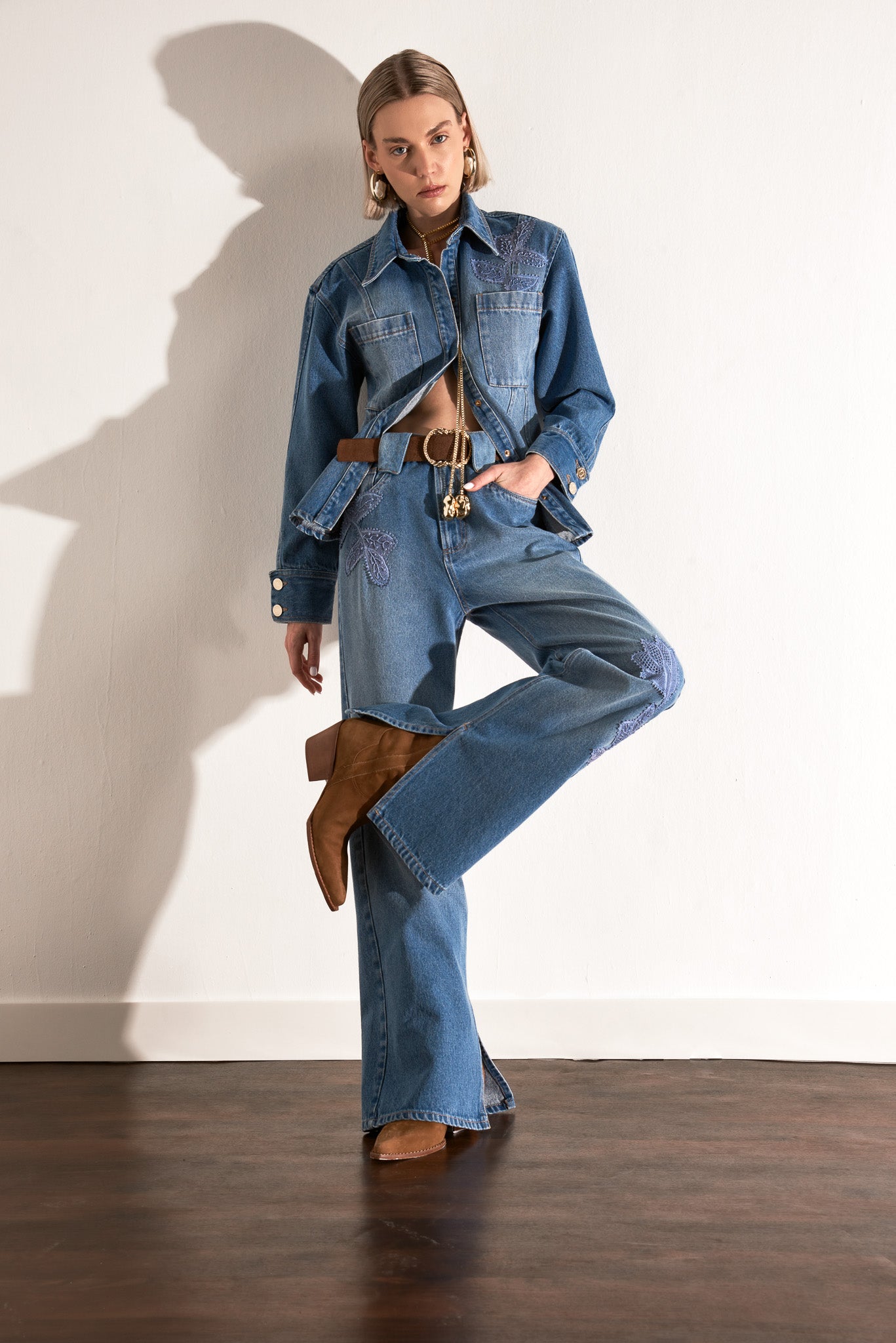 CALÇA NATANI JEANS BLUE DENIM