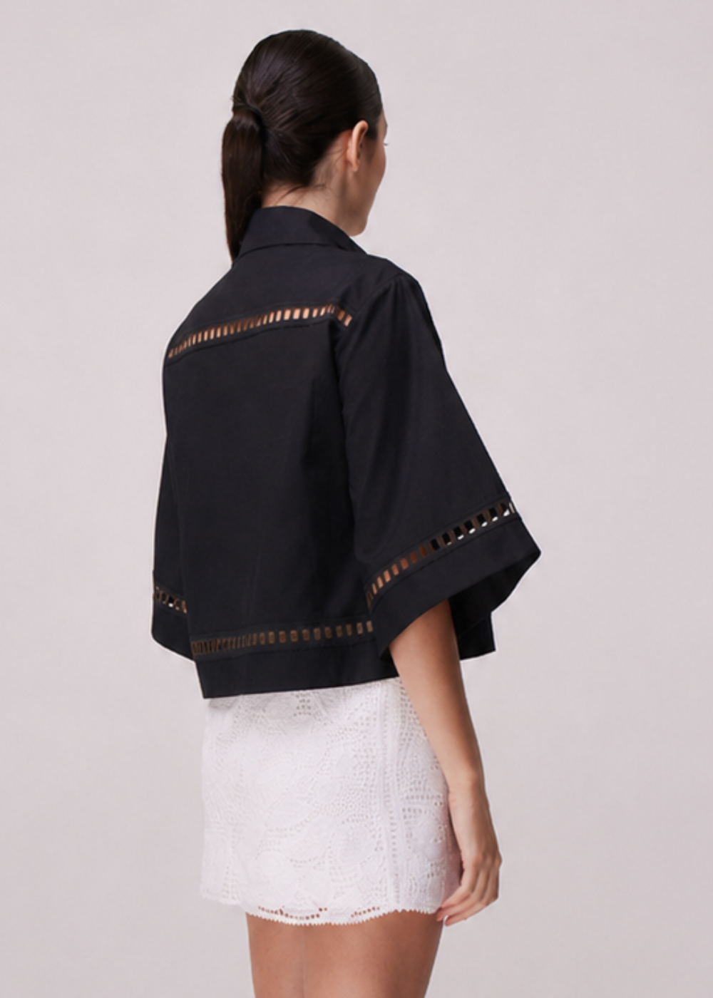 CAMISA MONICA TRICOLINE PRETO