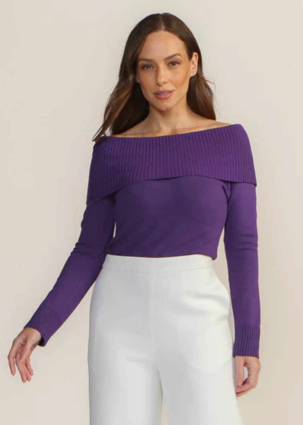 BLUSA TRICOT MONALISA ROXO ELIZABETH
