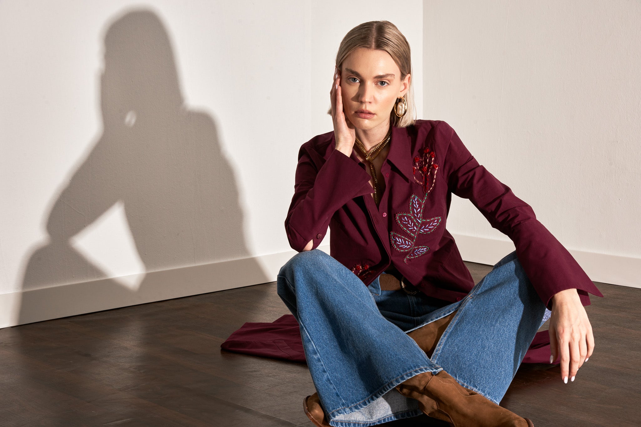 VESTIDO LONGO EMILIA VINHO MAHOGANY