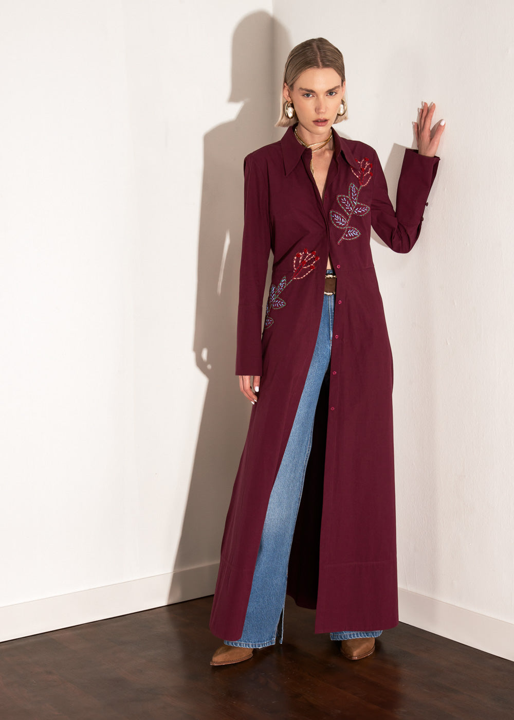 VESTIDO LONGO EMILIA VINHO MAHOGANY