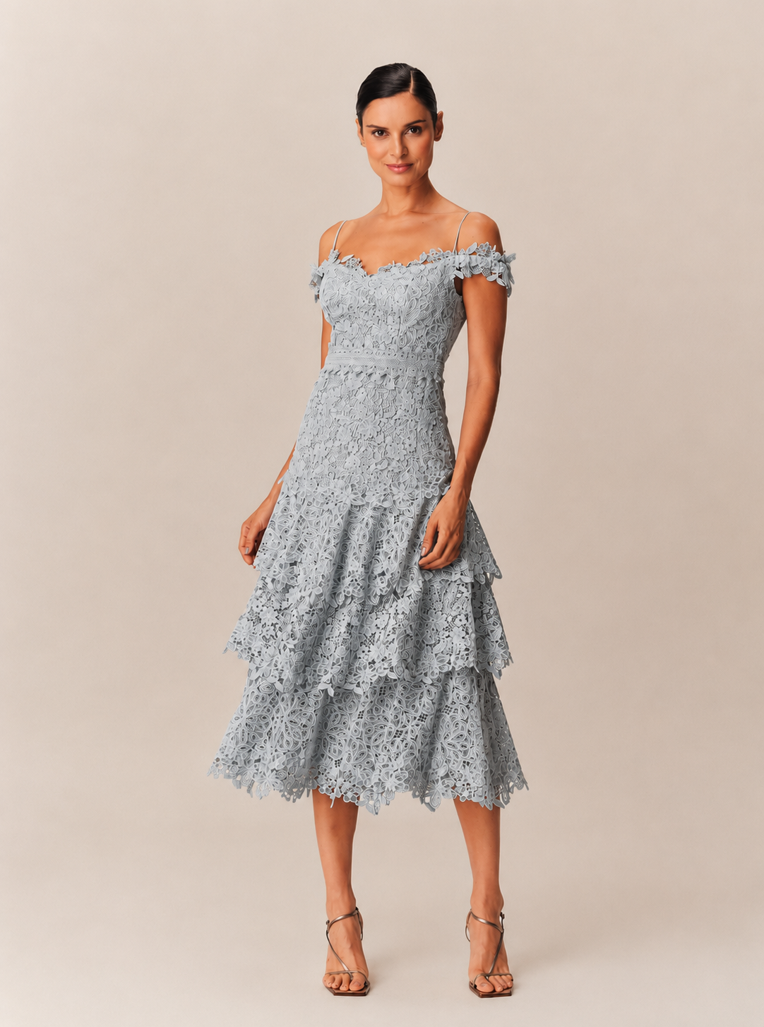 VESTIDO MIDI LUMA AZUL HORTENSIA