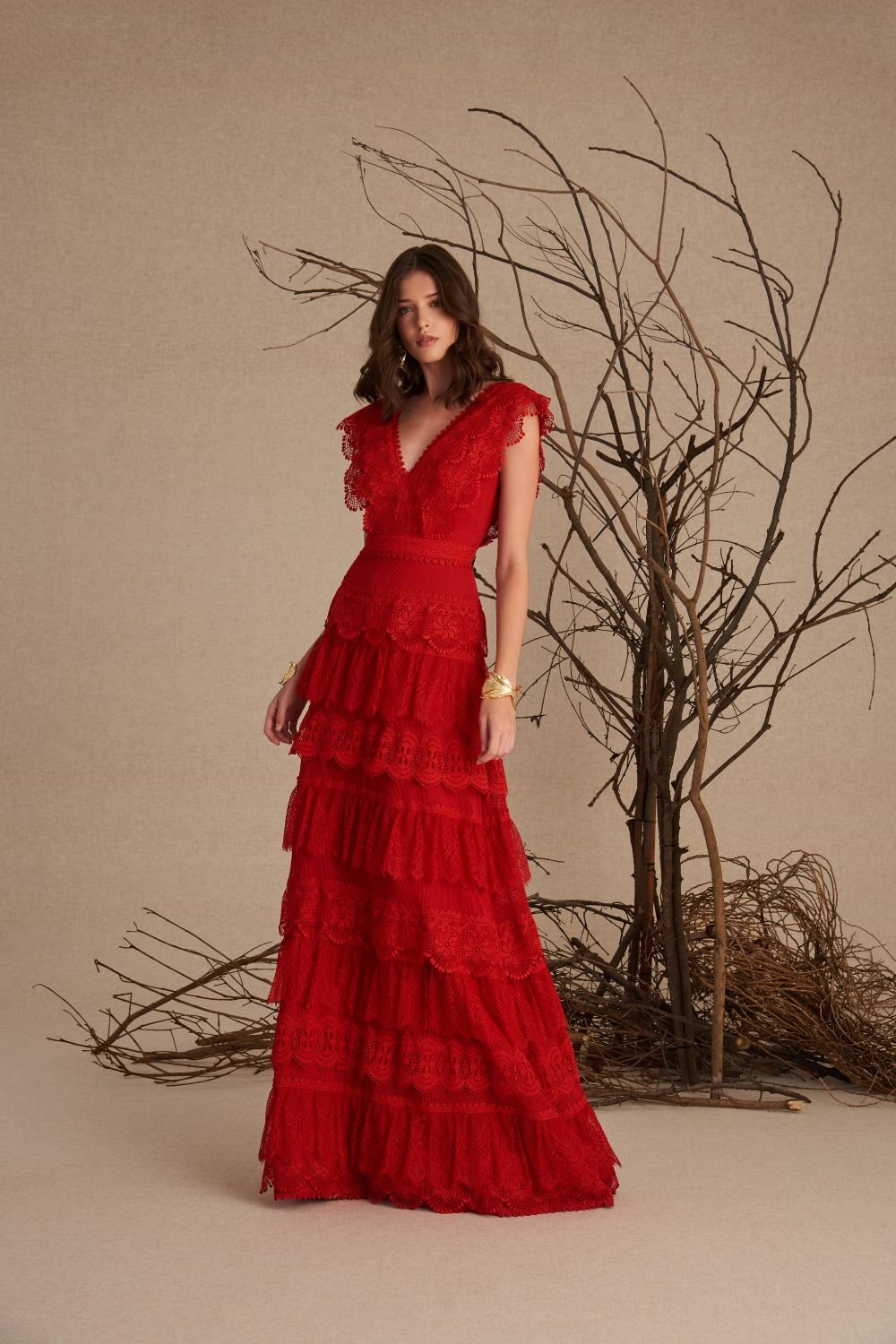 VESTIDO LONGO EMMA VERMELHO CARMIN