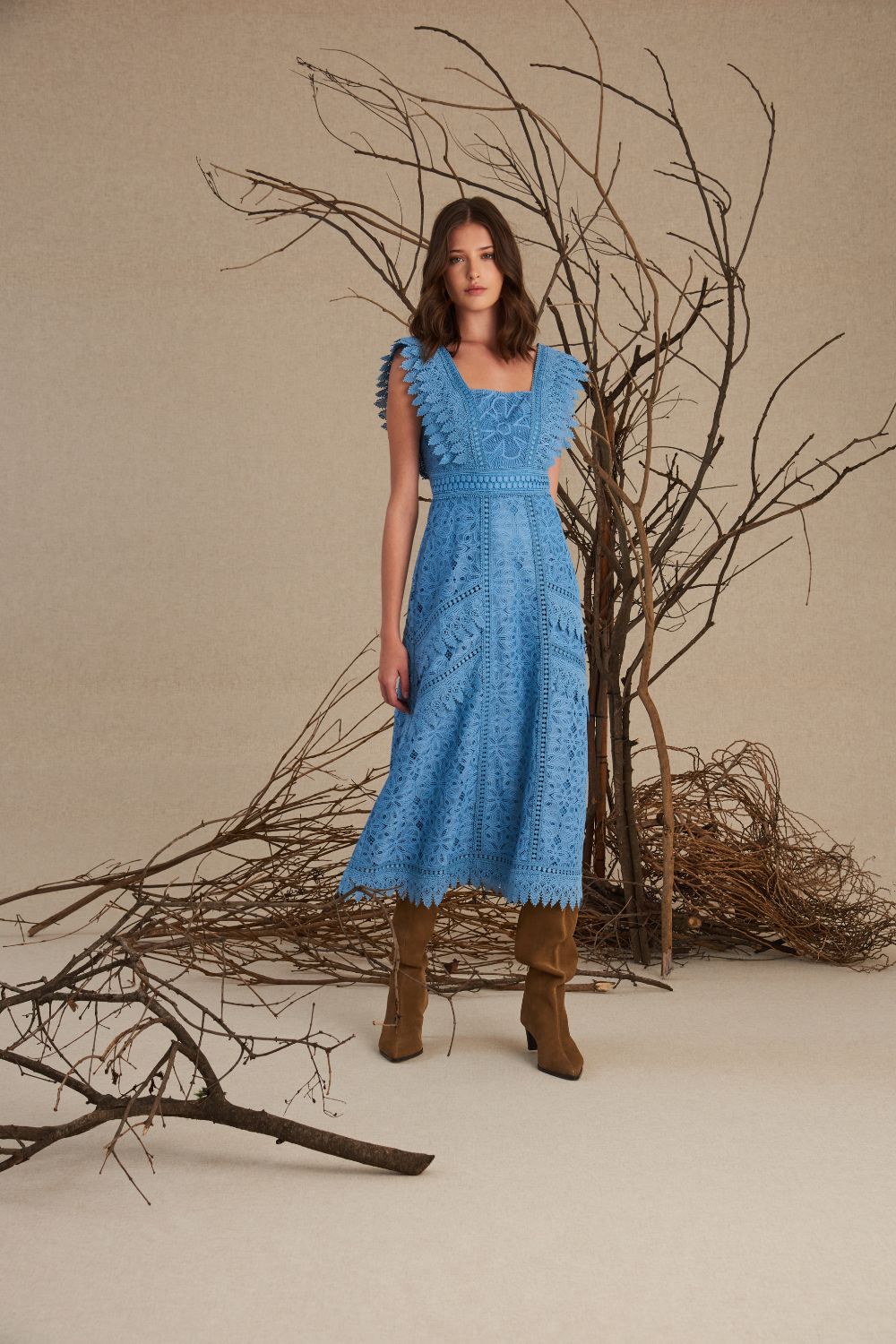 VESTIDO MIDI SAMIRA AZUL BOREAL