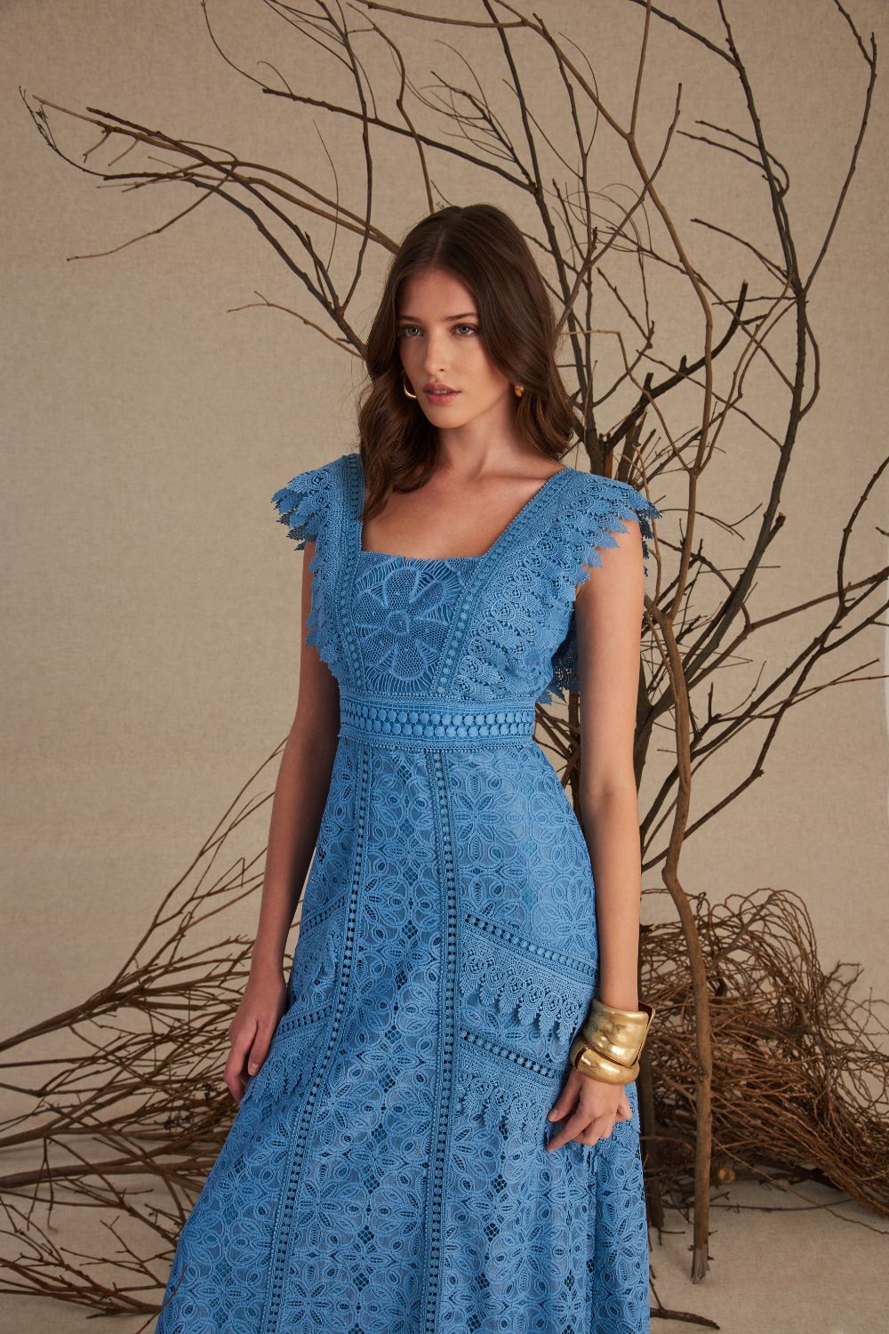 VESTIDO MIDI SAMIRA AZUL BOREAL