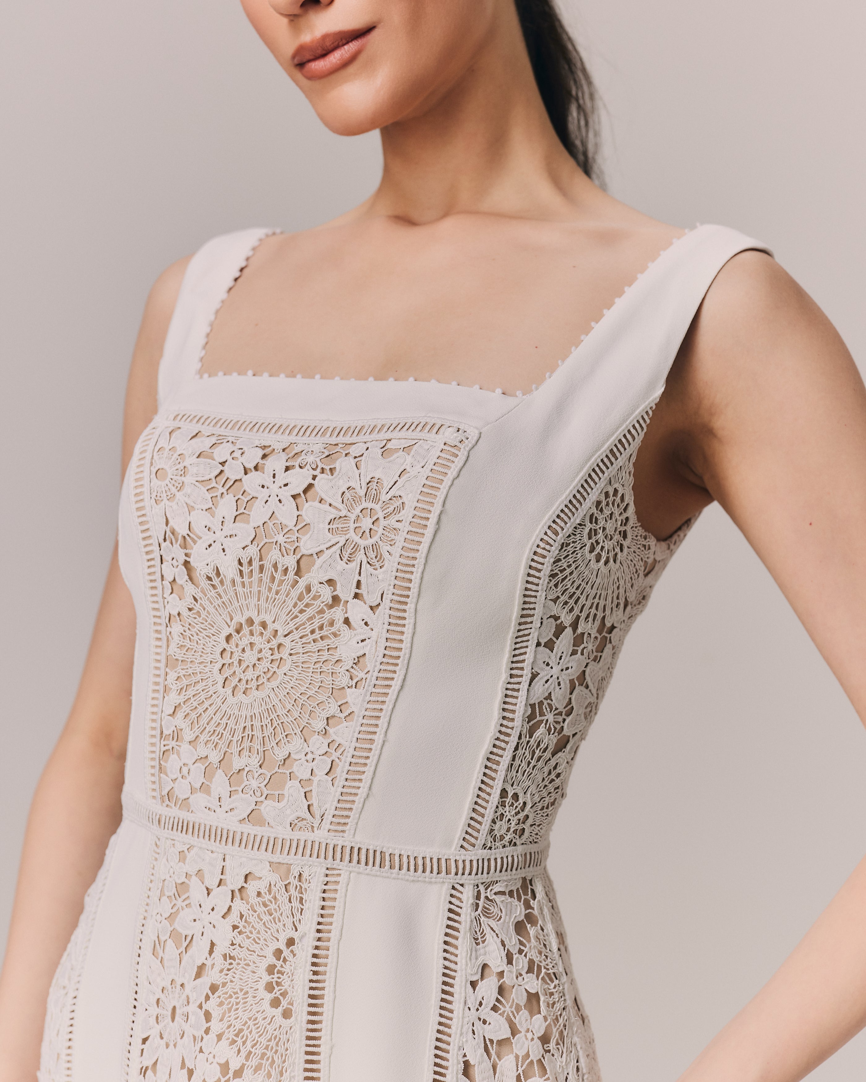 VESTIDO MIDI CELESTE OFF WHITE OFF WHITE