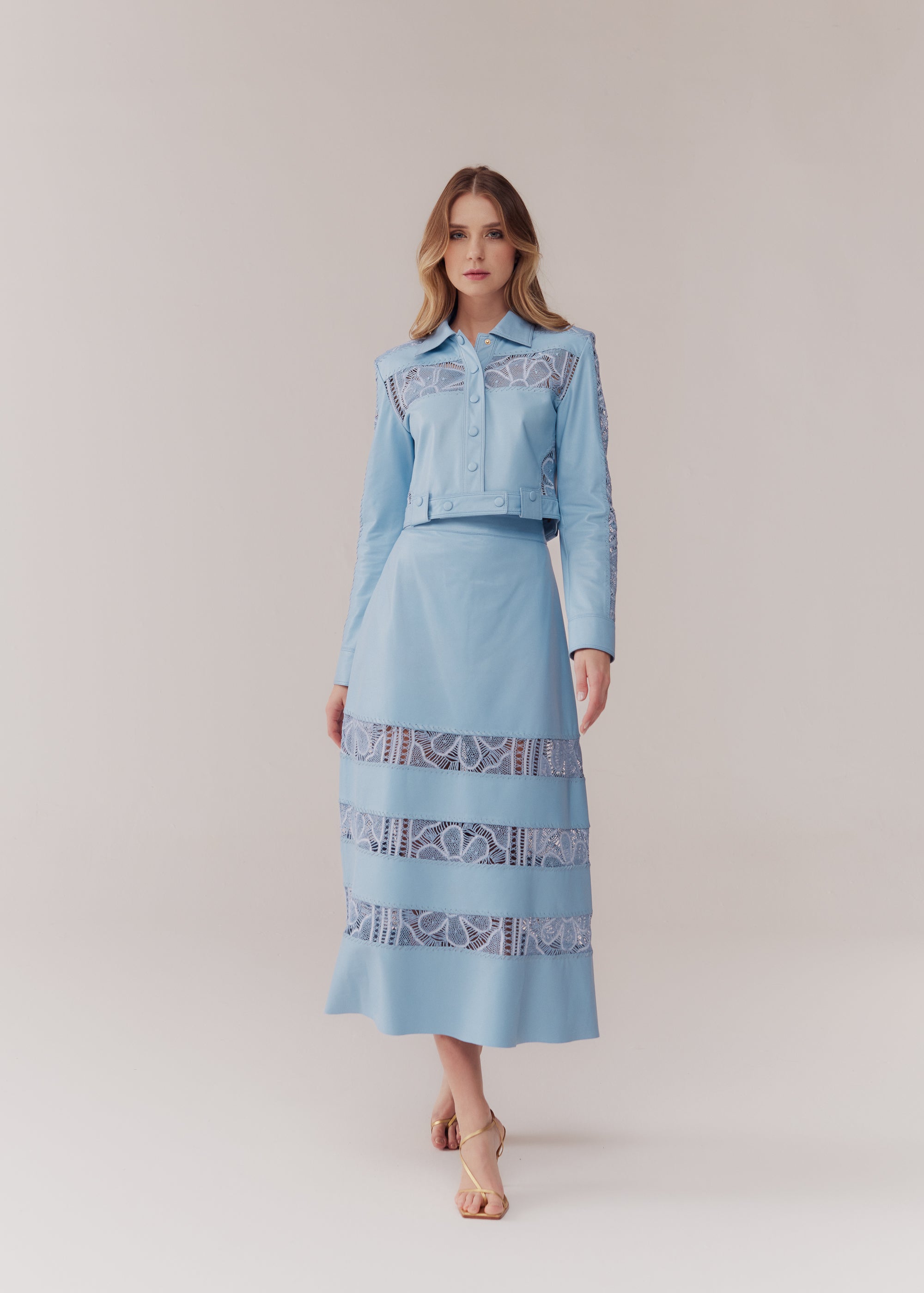 JAQUETA BIKER ALICIA AZUL CERULEAN
