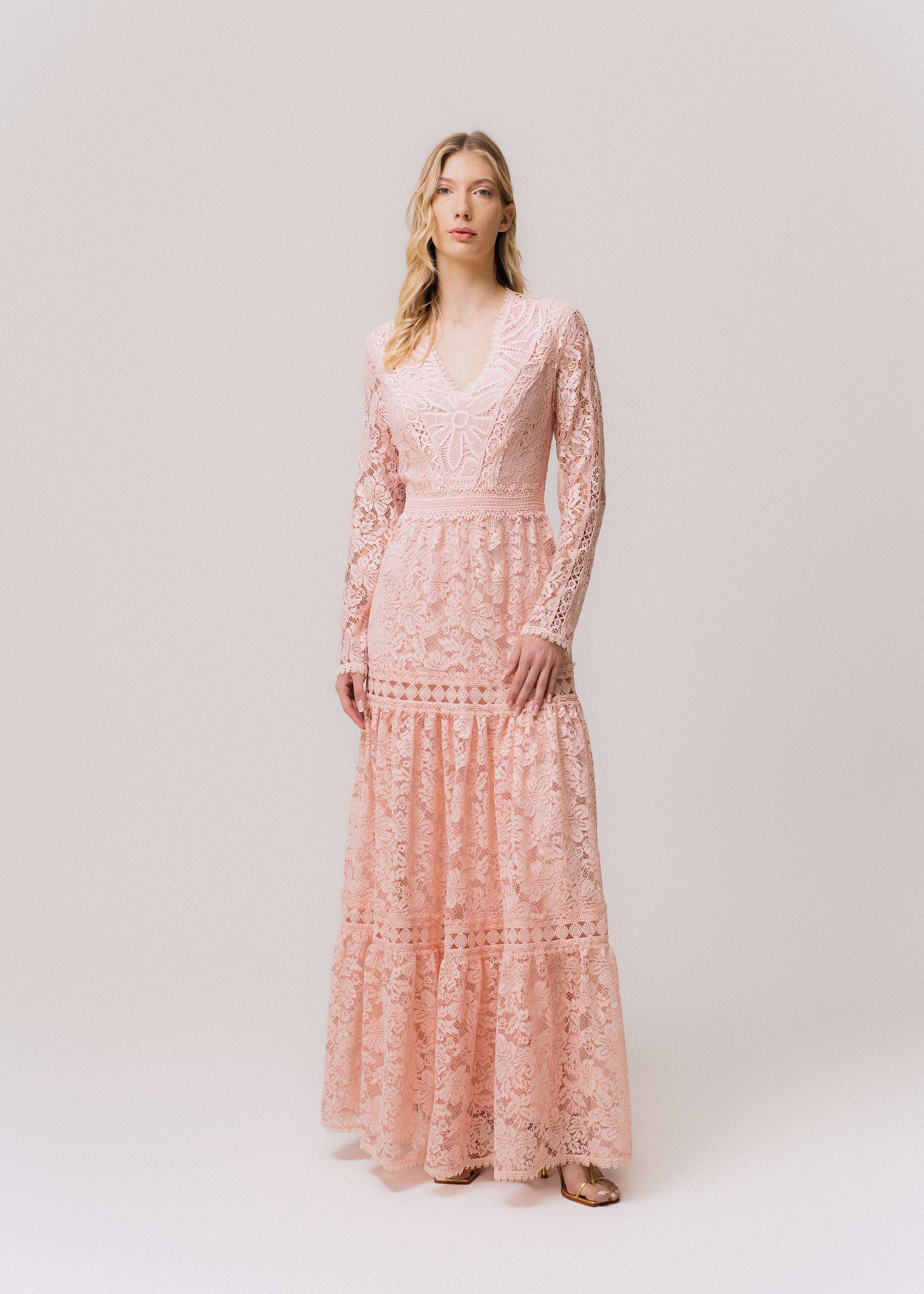 VESTIDO LONGO CARMIN ROSA VITORIA