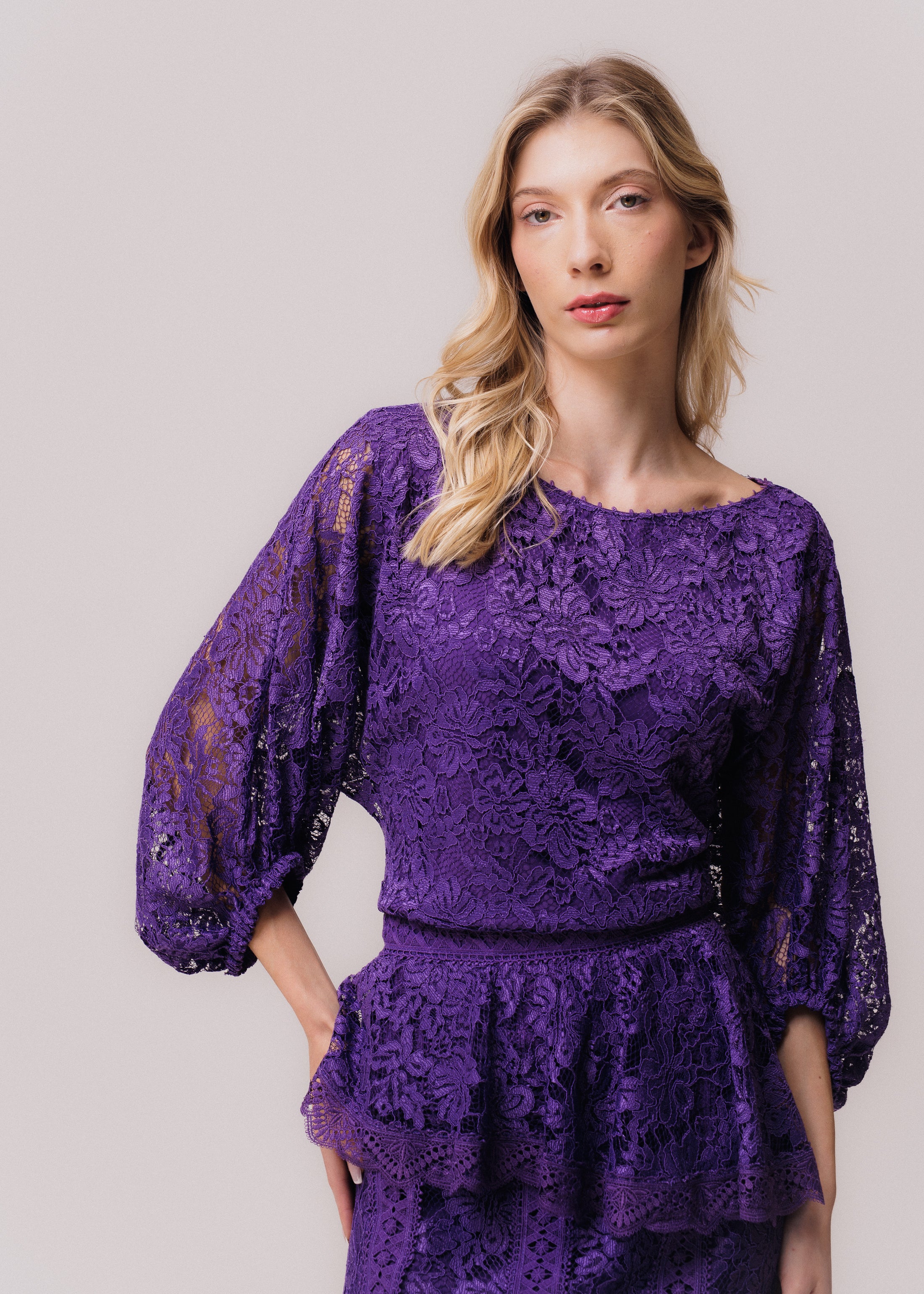 BLUSA SELMA SEM APLIQUE ROXO ELIZABETH