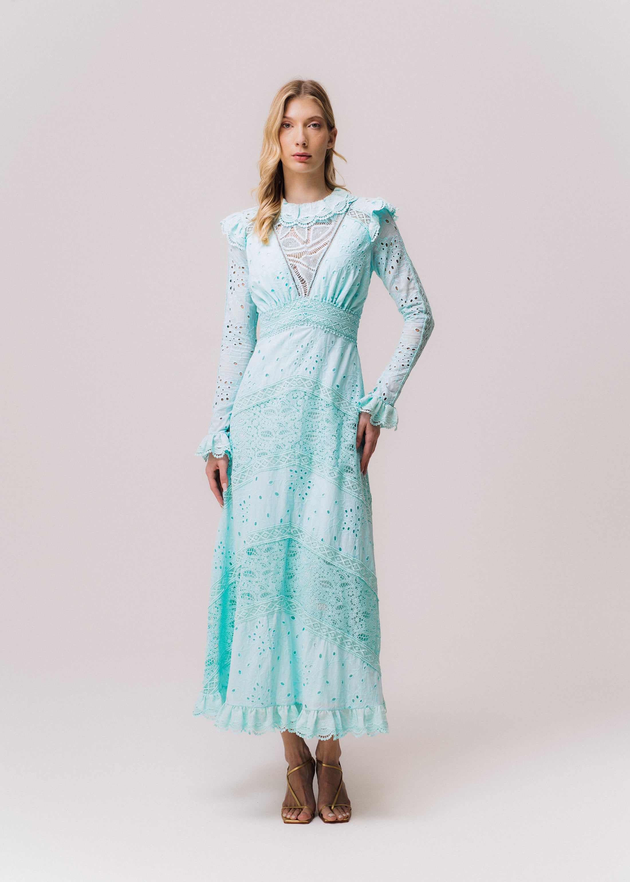 VESTIDO MIDI AGNES VERDE ANTONIETA