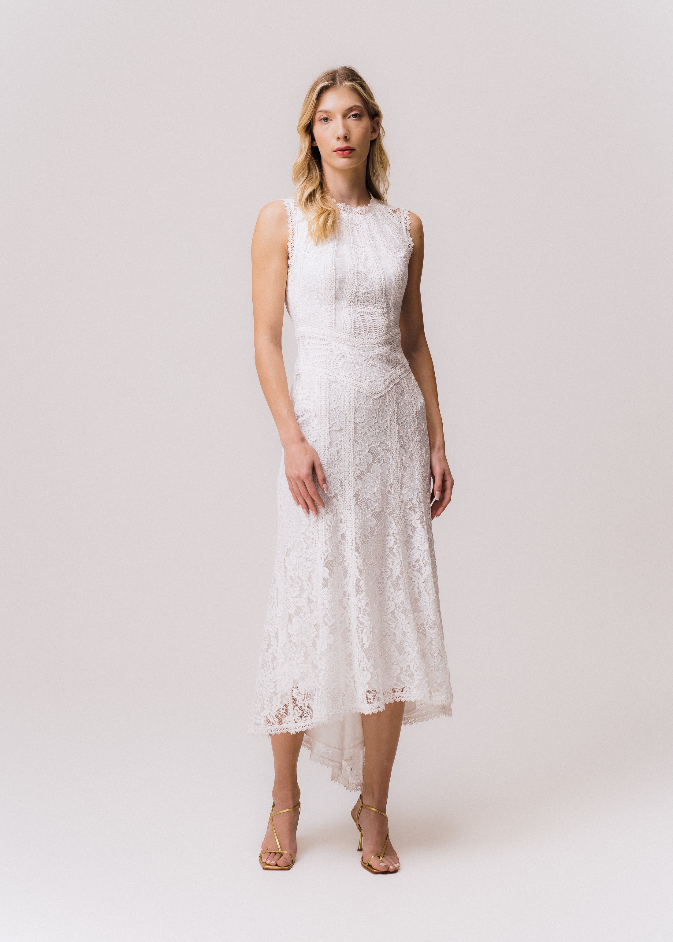 VESTIDO MIDI MIRANDA OFF WHITE