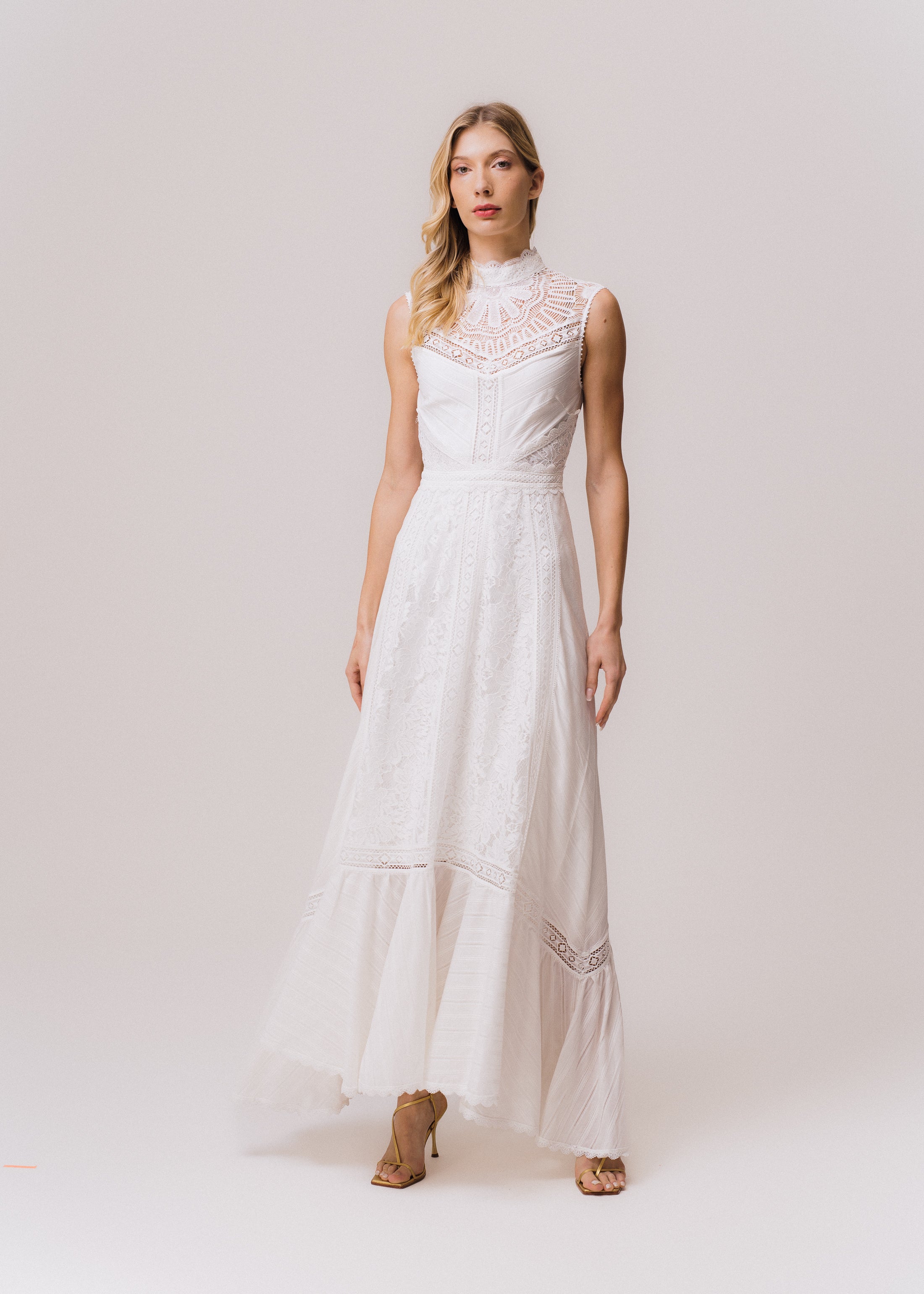 VESTIDO MIDI KATE OFF WHITE