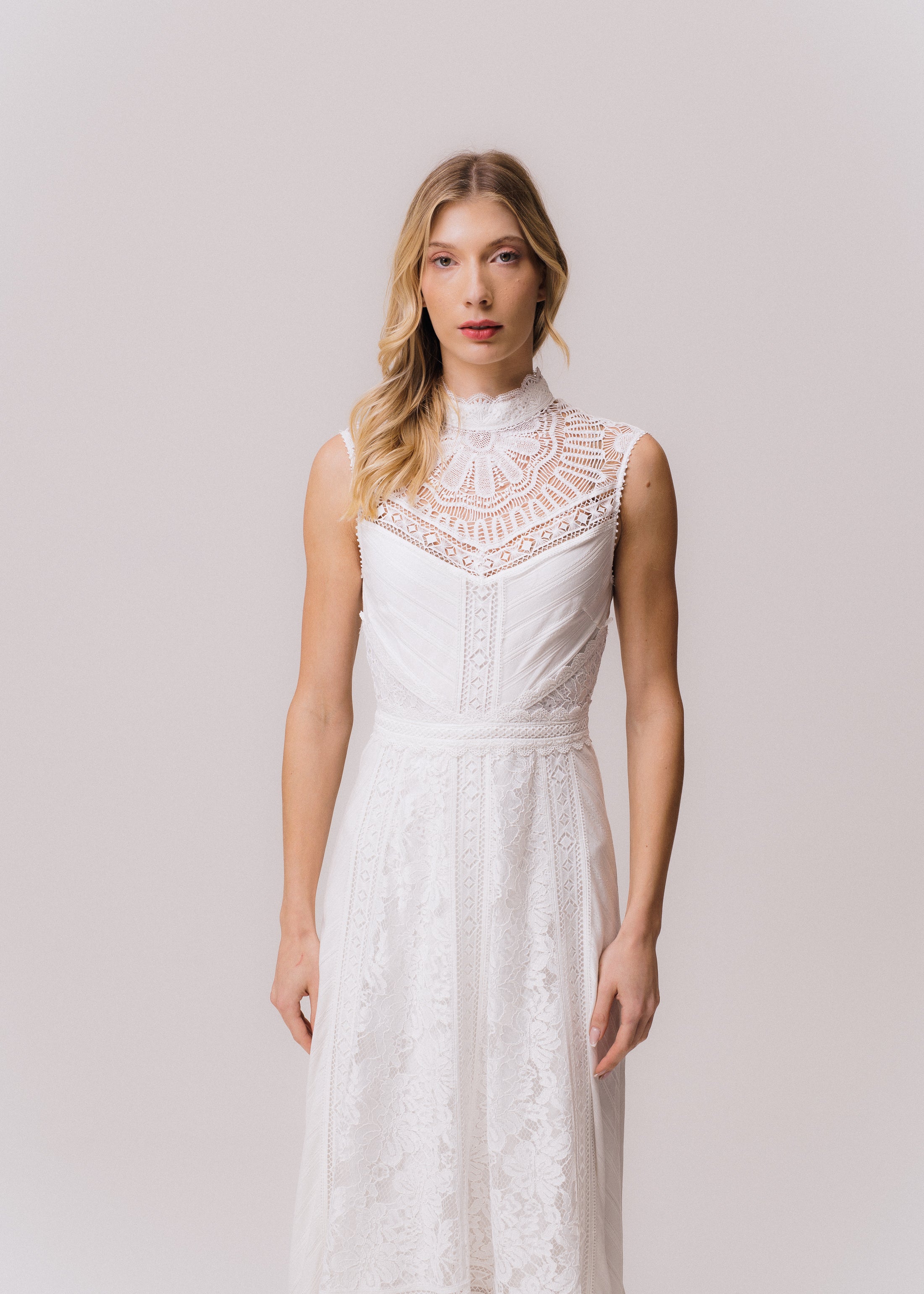 VESTIDO MIDI KATE OFF WHITE