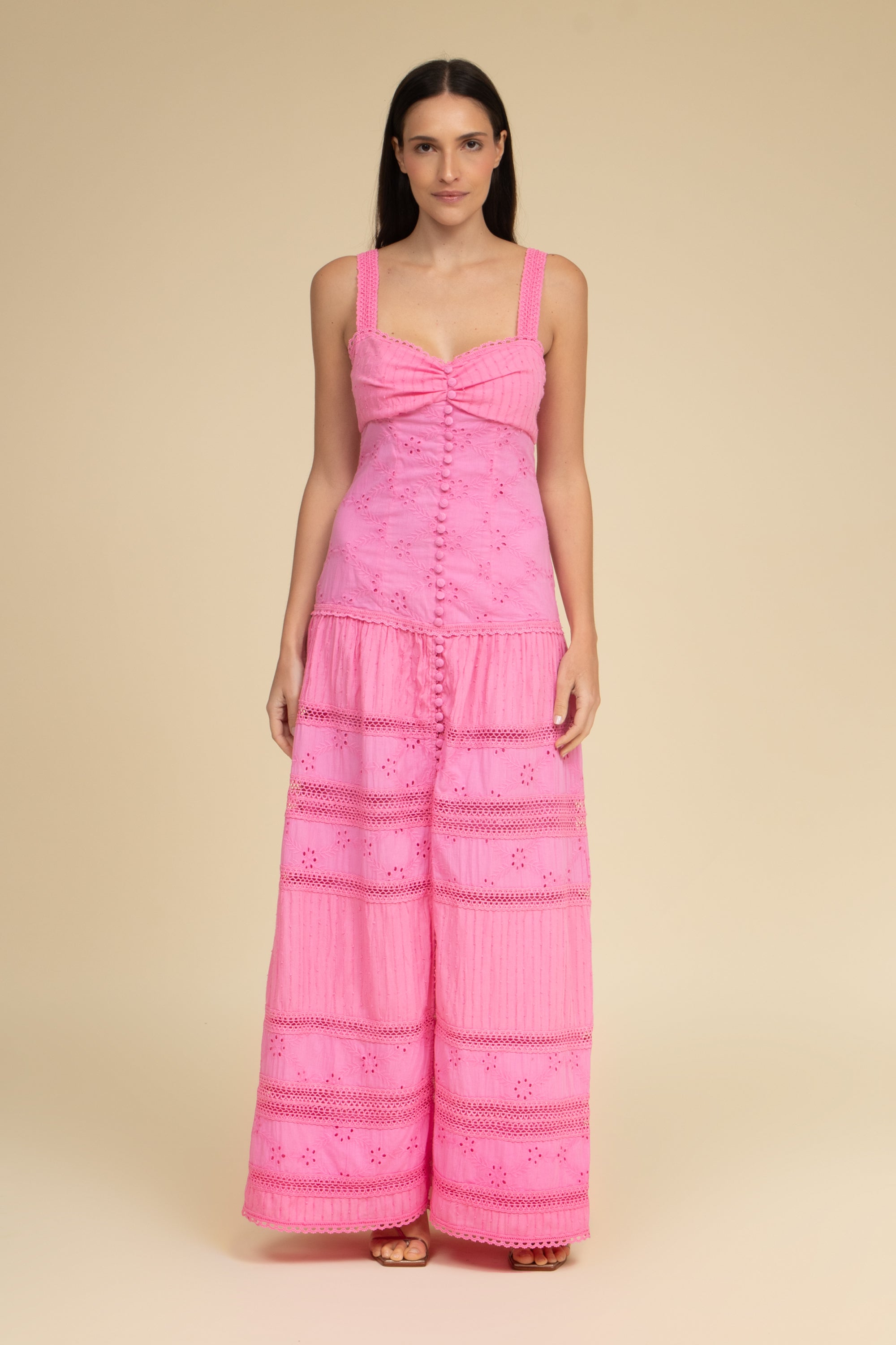 VESTIDO LONGO PAULA ROSA TULIPA