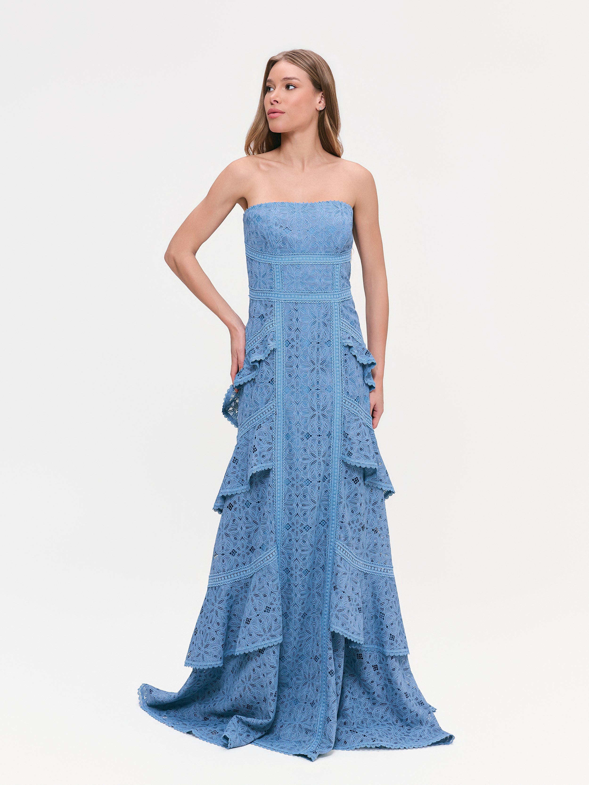 VESTIDO LONGO VIVIANE AZUL BOREAL