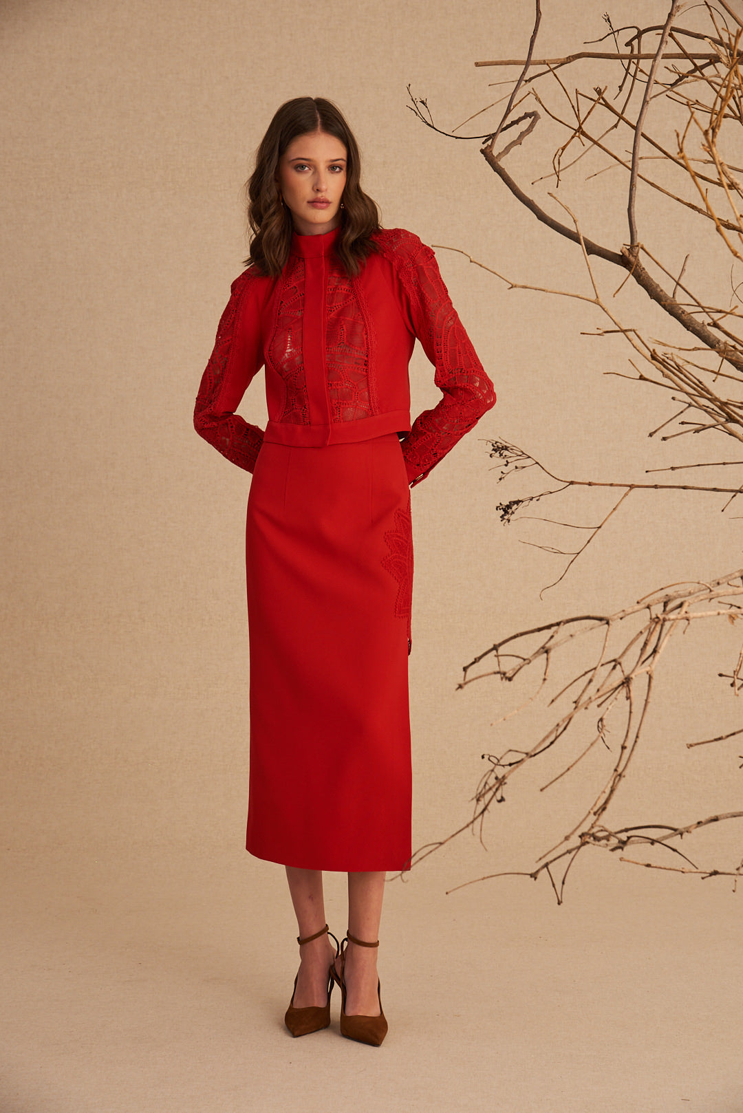 JAQUETA MILENA VERMELHO CARMIN