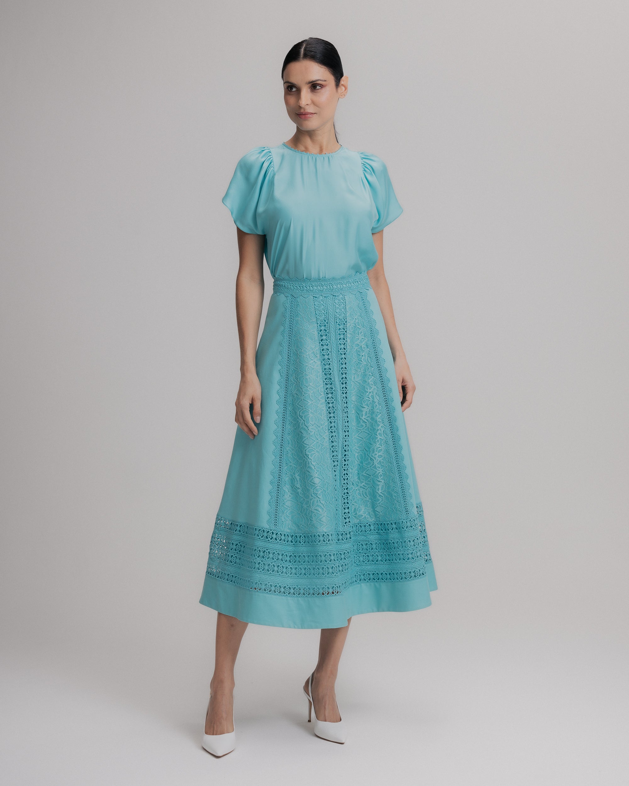 BLUSA GEORGINA AZUL CURACAO