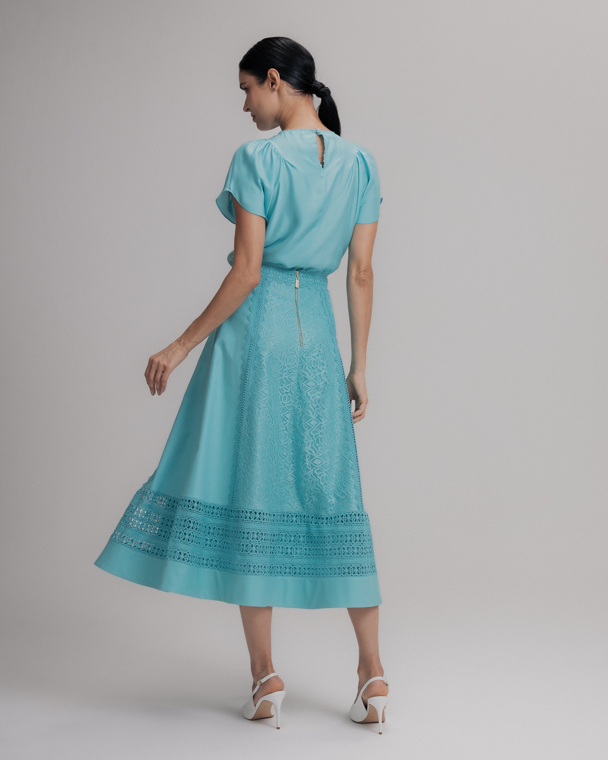 BLUSA GEORGINA AZUL CURACAO