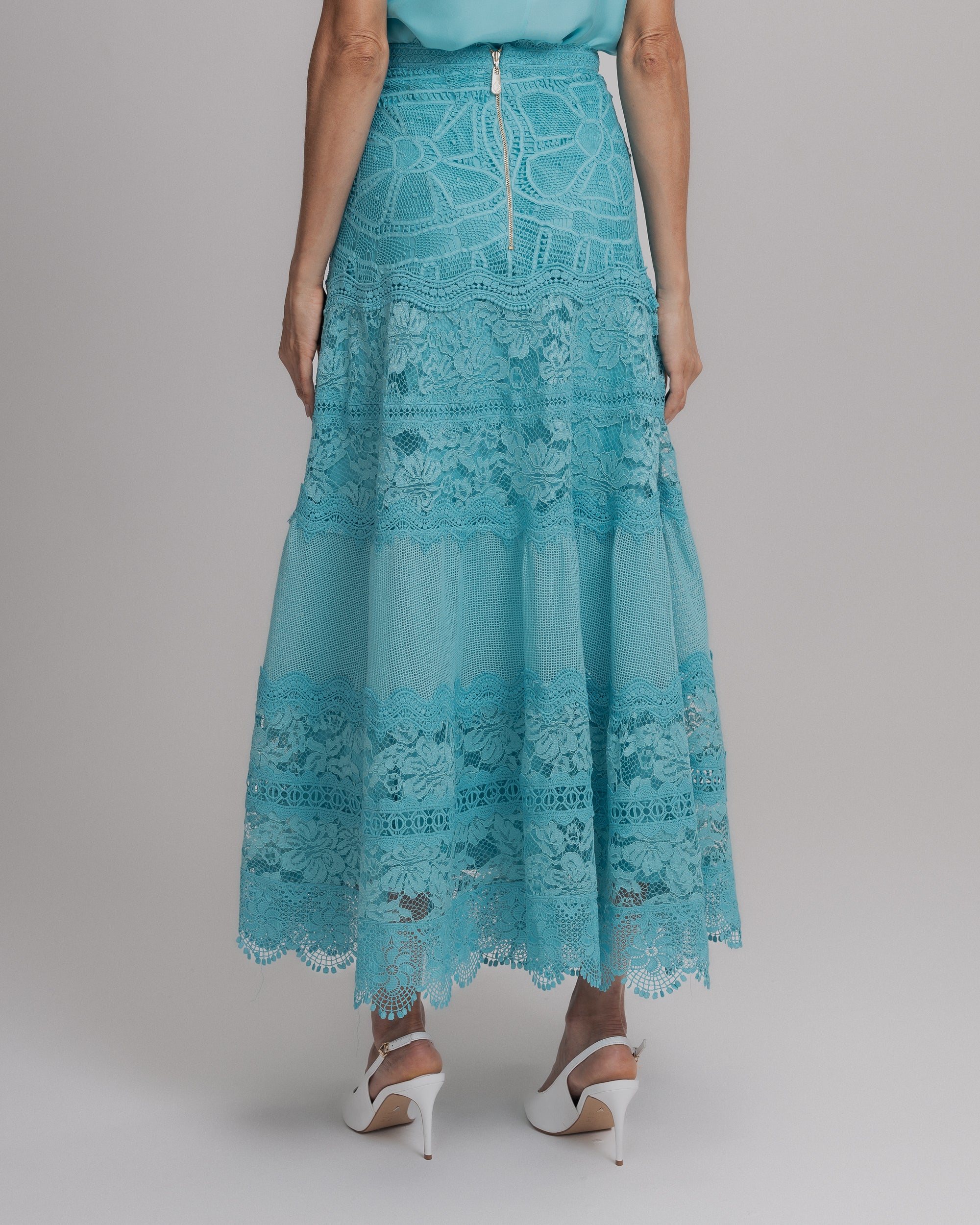 SAIA MIDI SARAH AZUL CURACAO