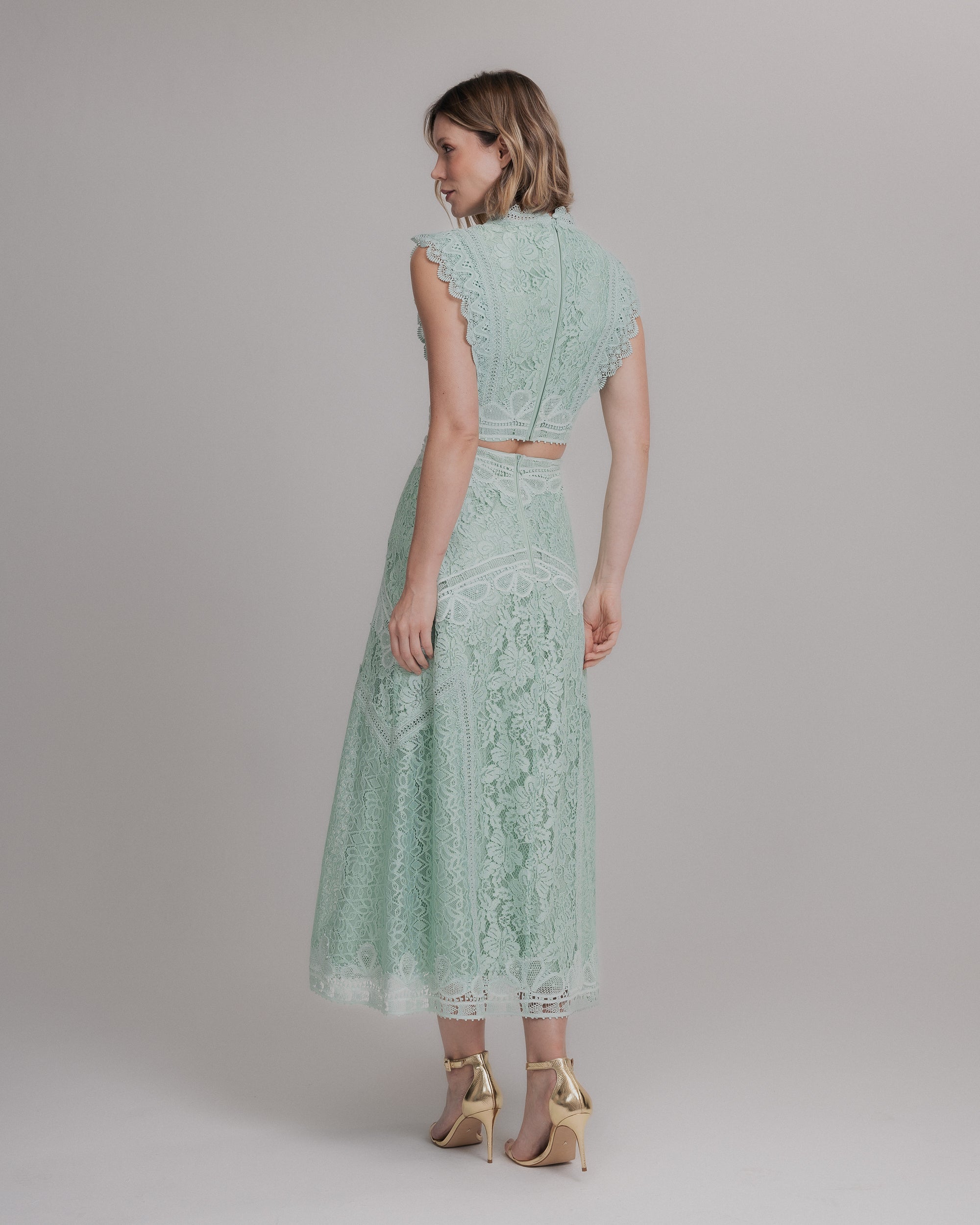 SAIA MIDI MONIQUE VERDE AMALFI