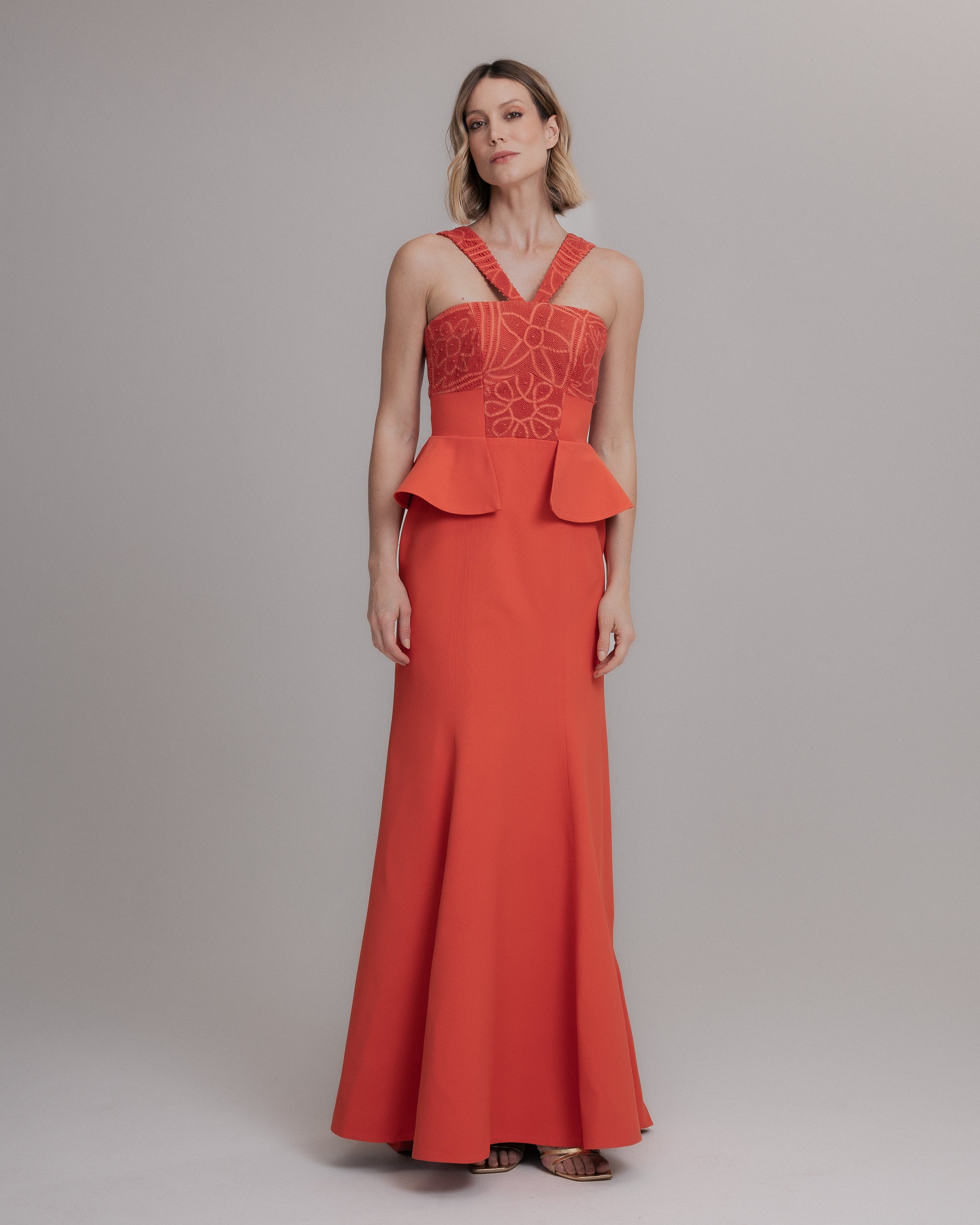 VESTIDO LONGO FELIPA PAPRICA