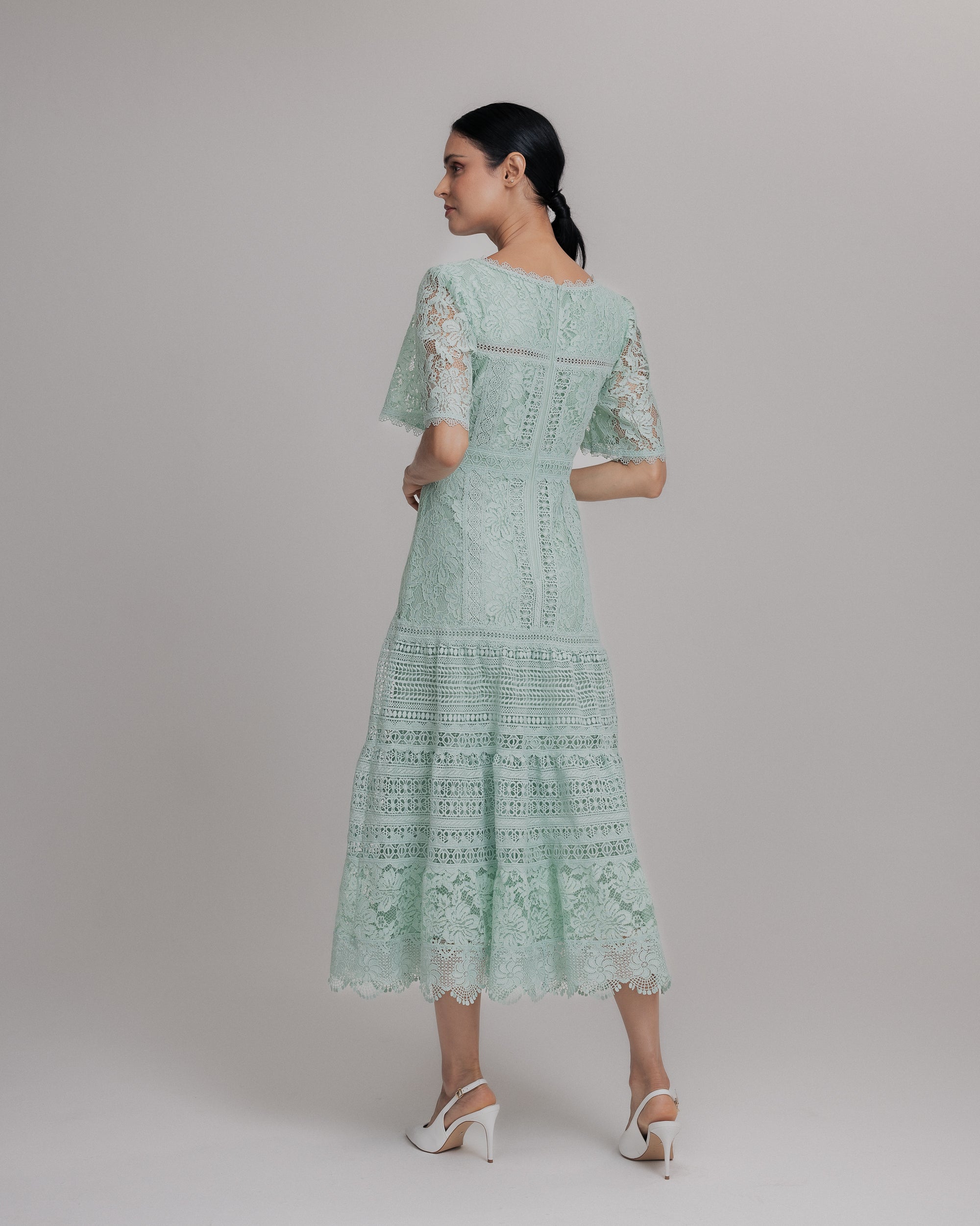 VESTIDO MIDI AGNES VERDE AMALFI