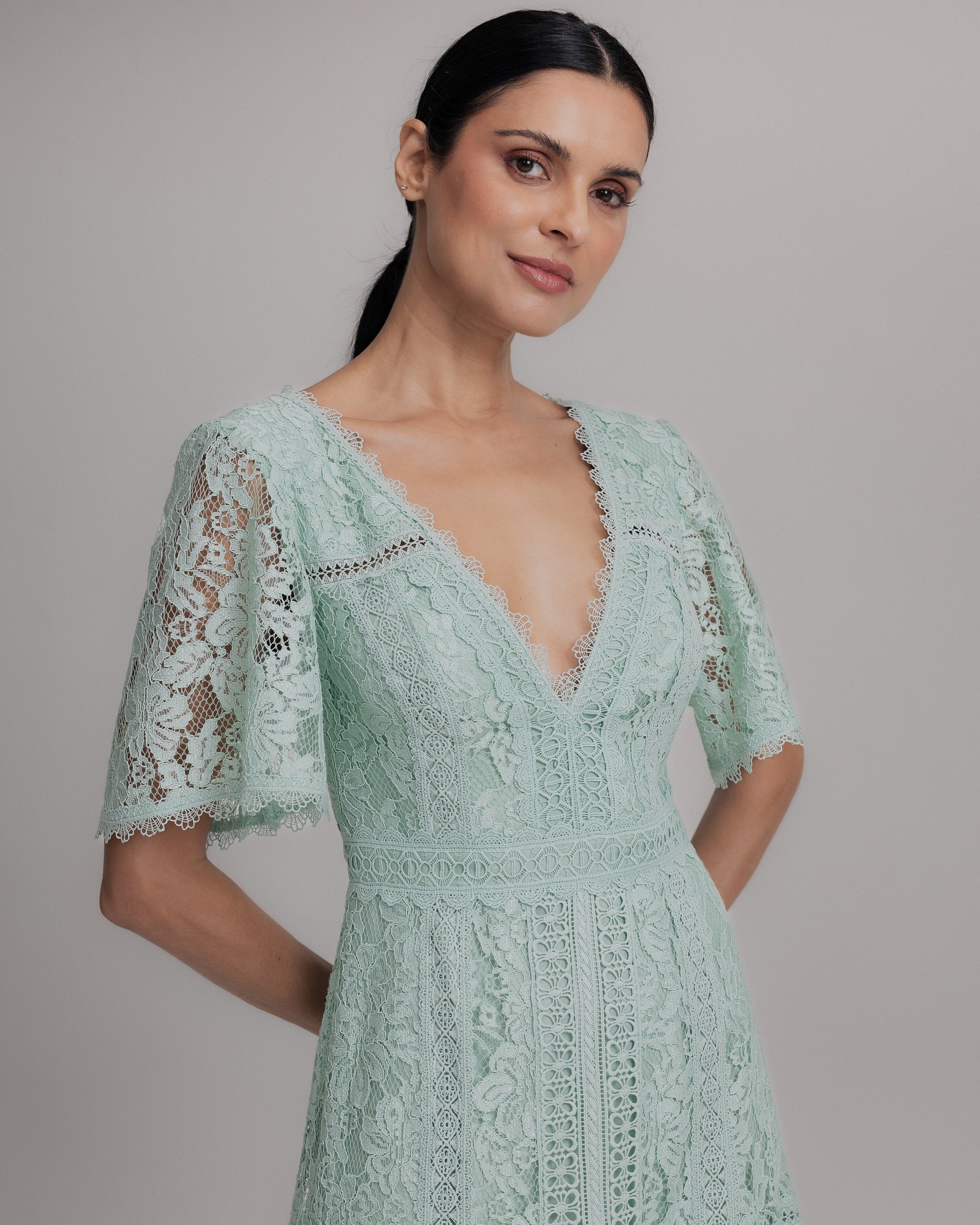 VESTIDO MIDI AGNES VERDE AMALFI
