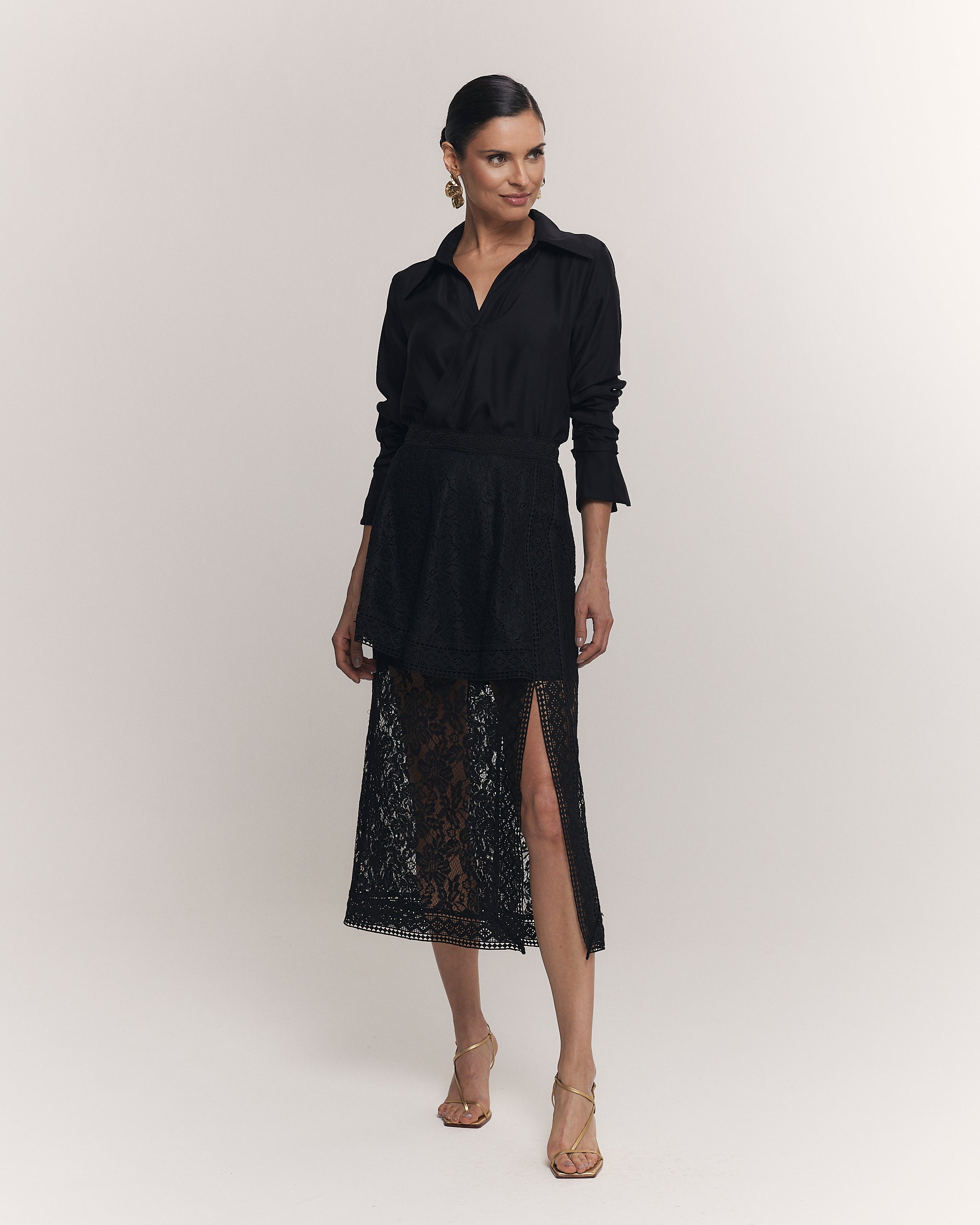 SAIA MIDI CLARA PRETO