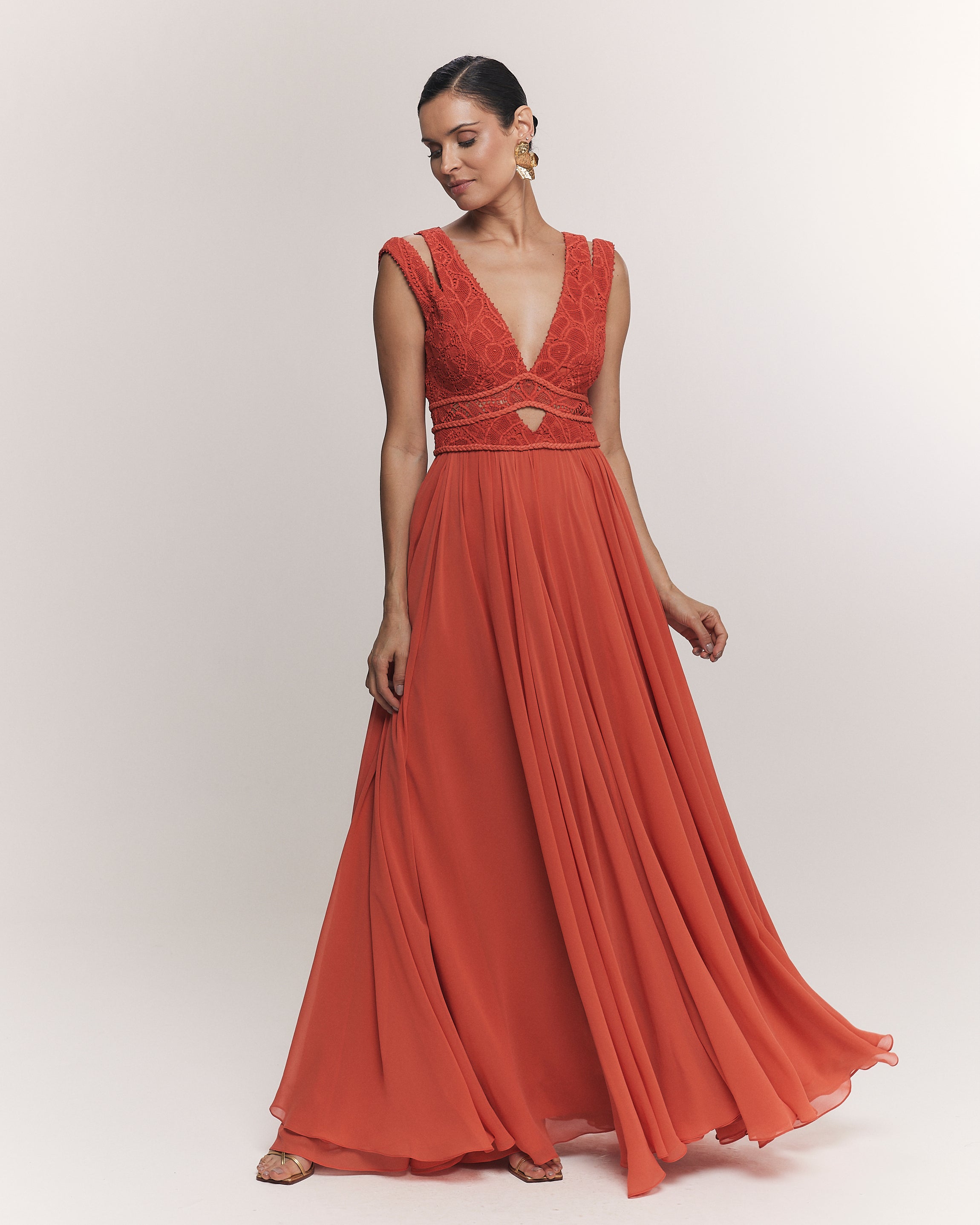 VESTIDO LONGO GABRIELA PAPRICA