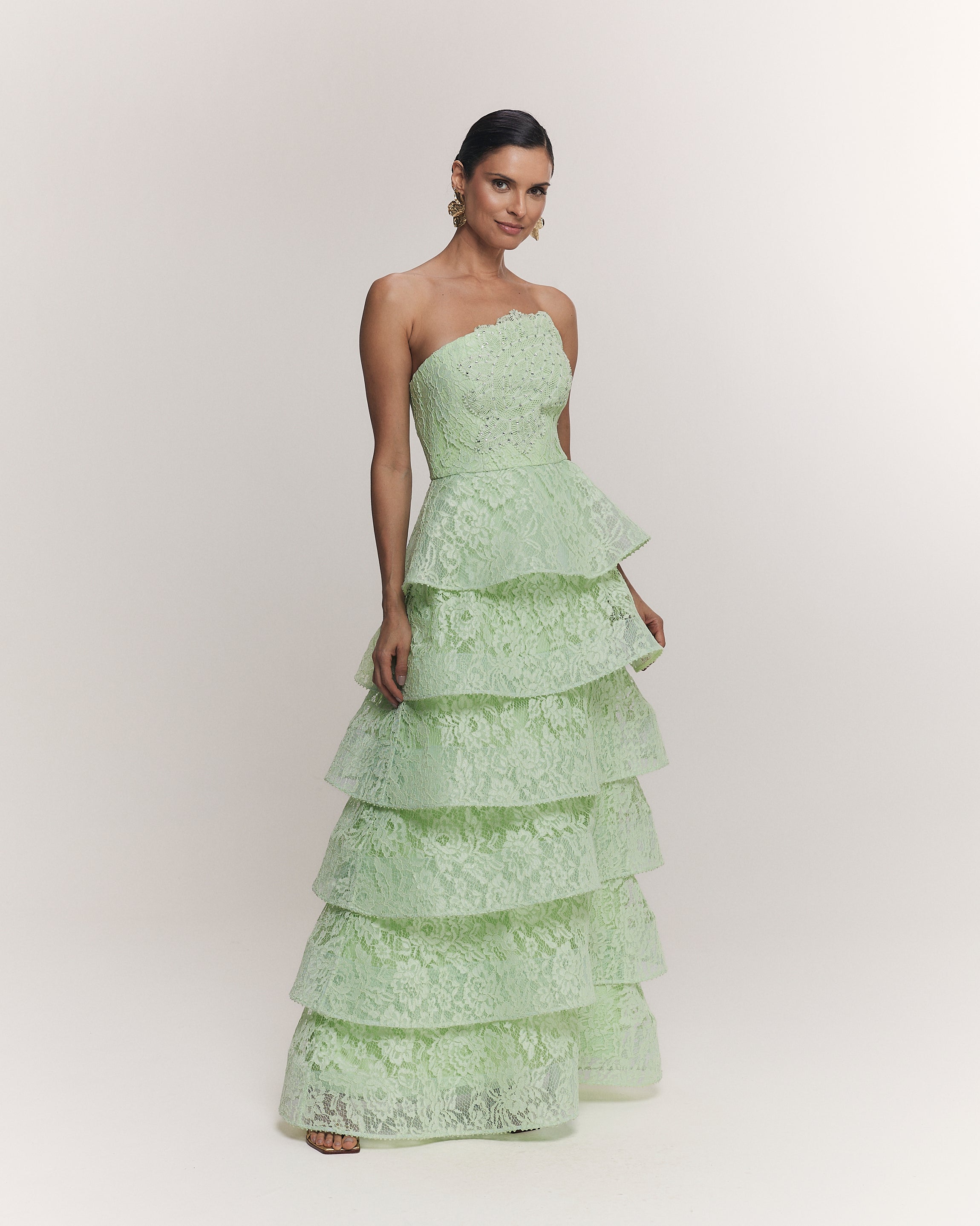 VESTIDO LONGO KIARA VERDE CALLA