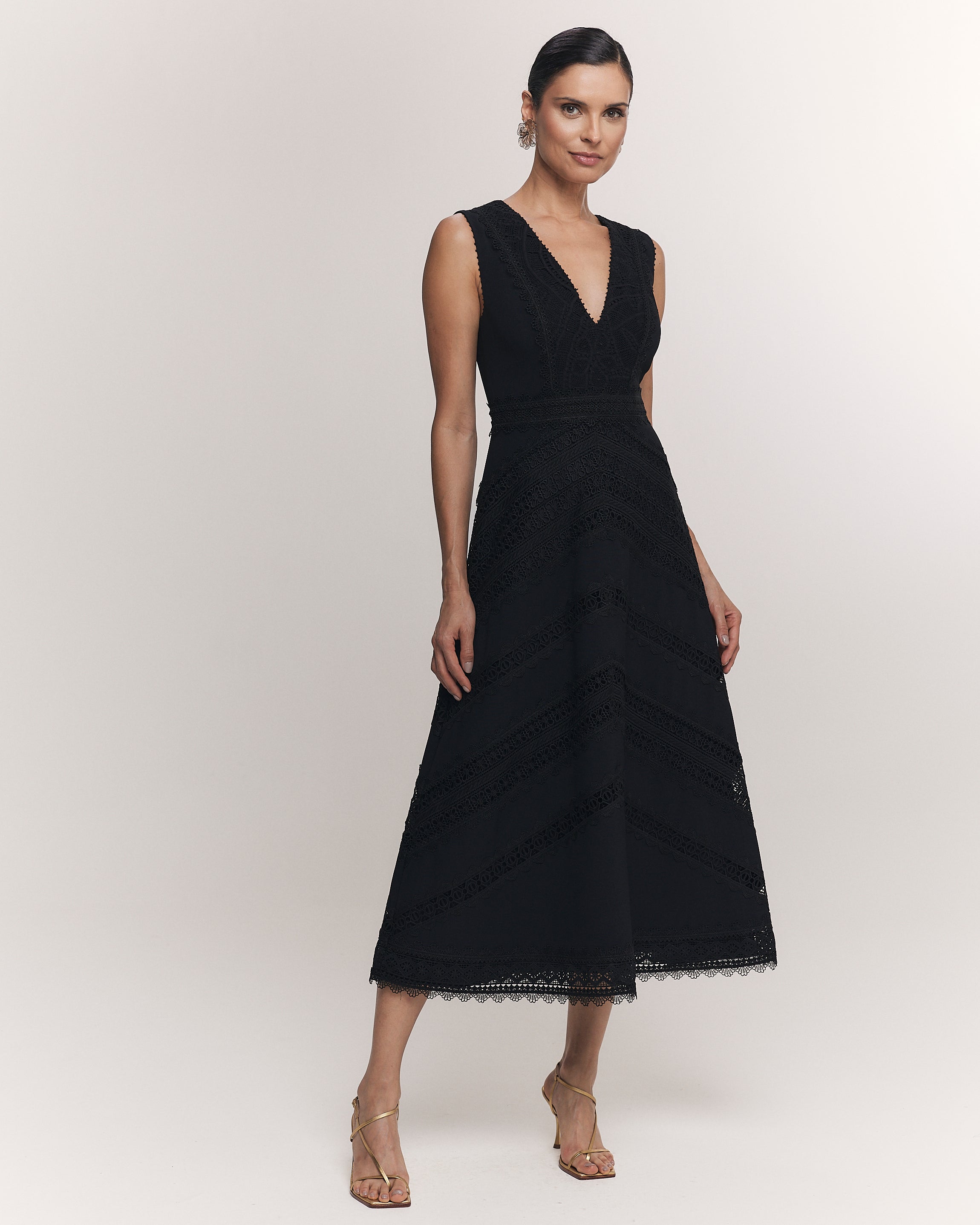 VESTIDO MIDI MIRELA PRETO