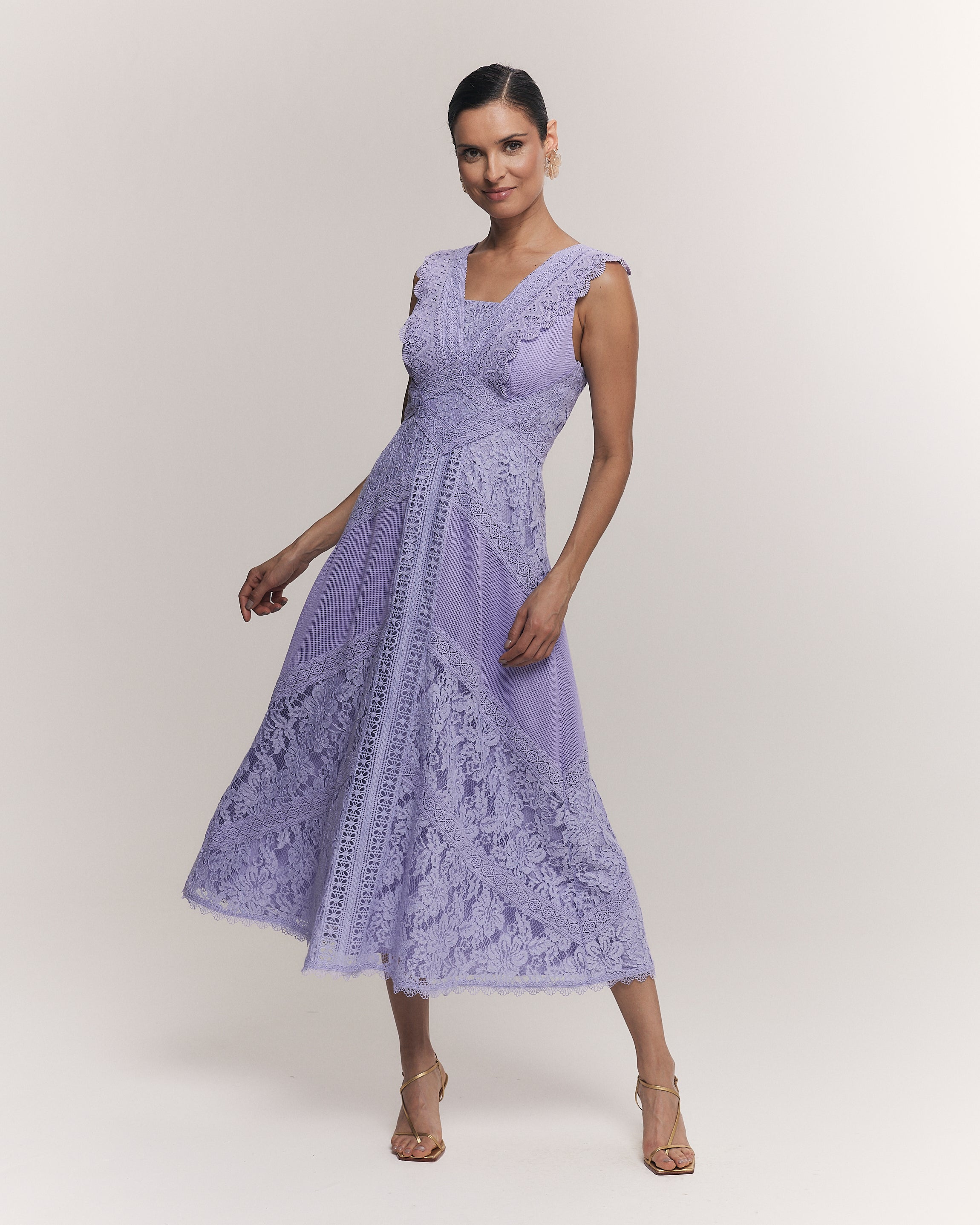 VESTIDO MIDI JULIA LILAS VERBENA