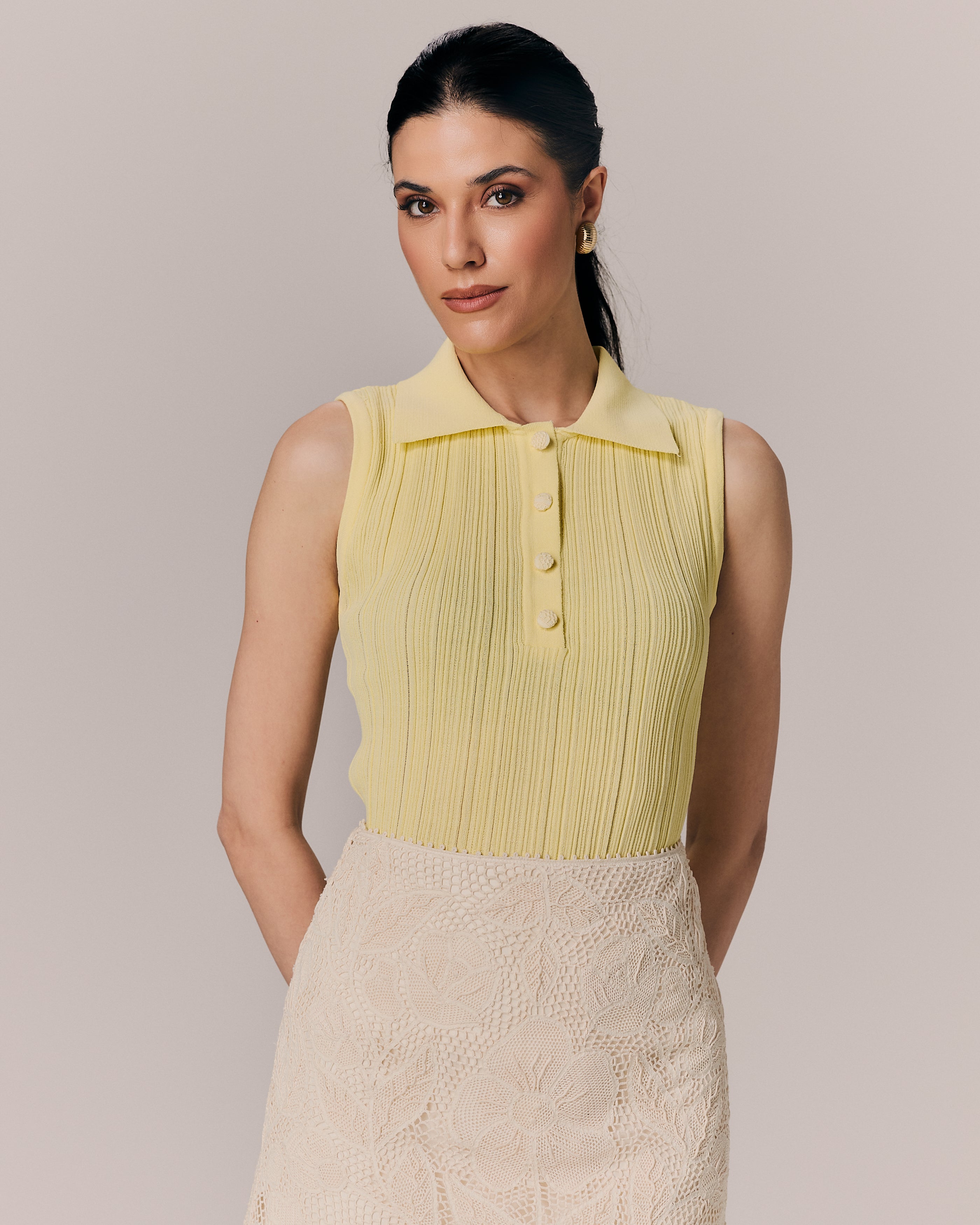 REGATA TATI TRICOT AMARELO CANARIO