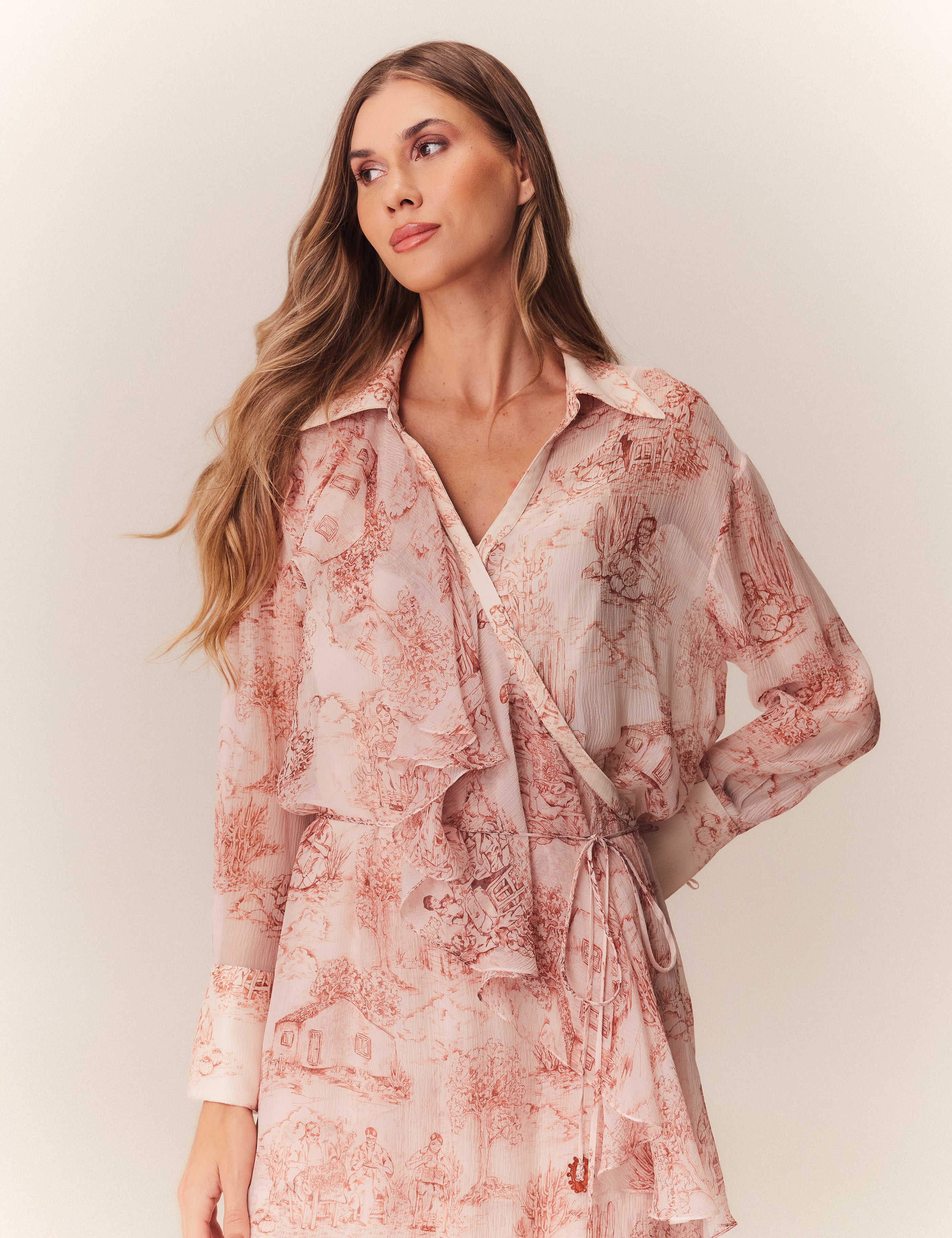 VESTIDO CURTO SORAYA ESTAMPA RENDEIRAS