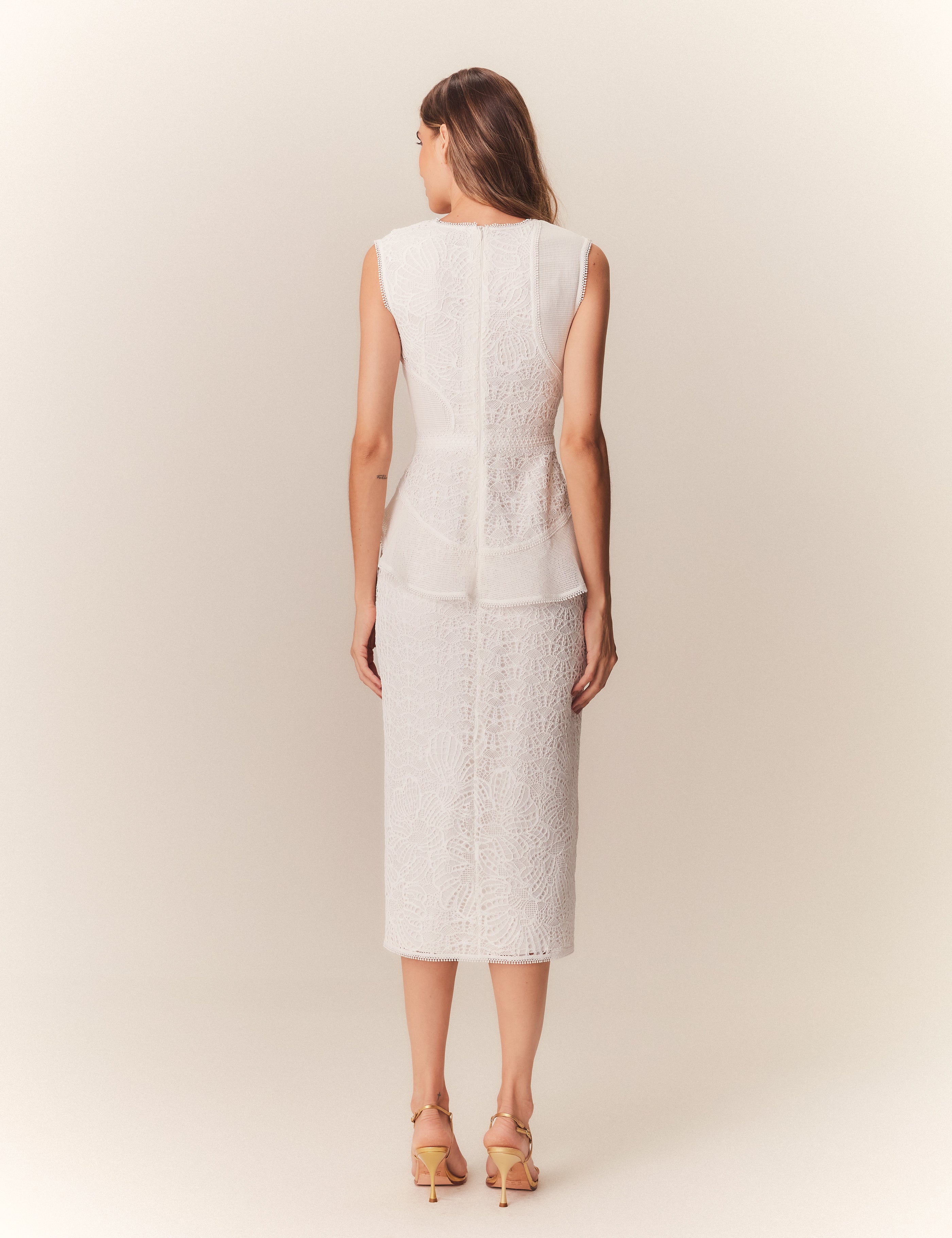 VESTIDO MIDI VERUSKA OFF WHITE