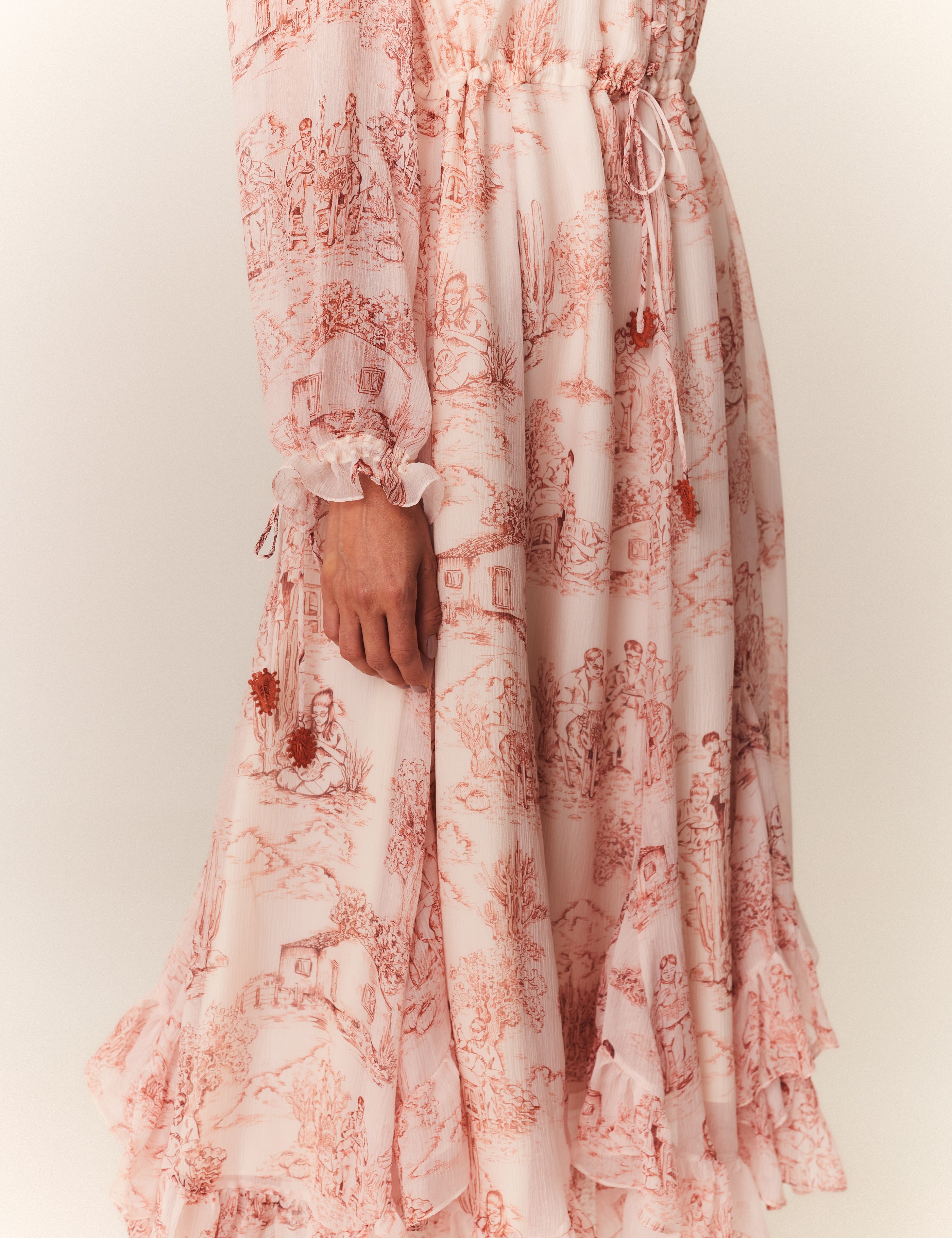 VESTIDO MIDI SOFIA ESTAMPA RENDEIRAS