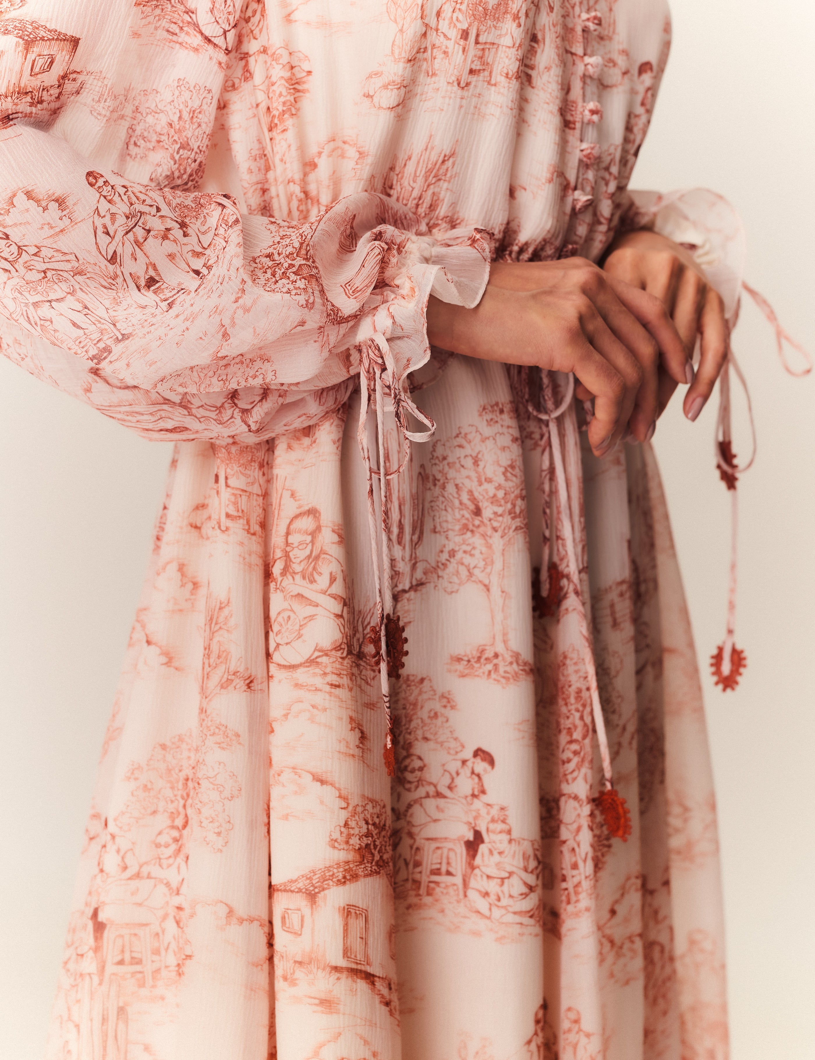 VESTIDO MIDI SOFIA ESTAMPA RENDEIRAS