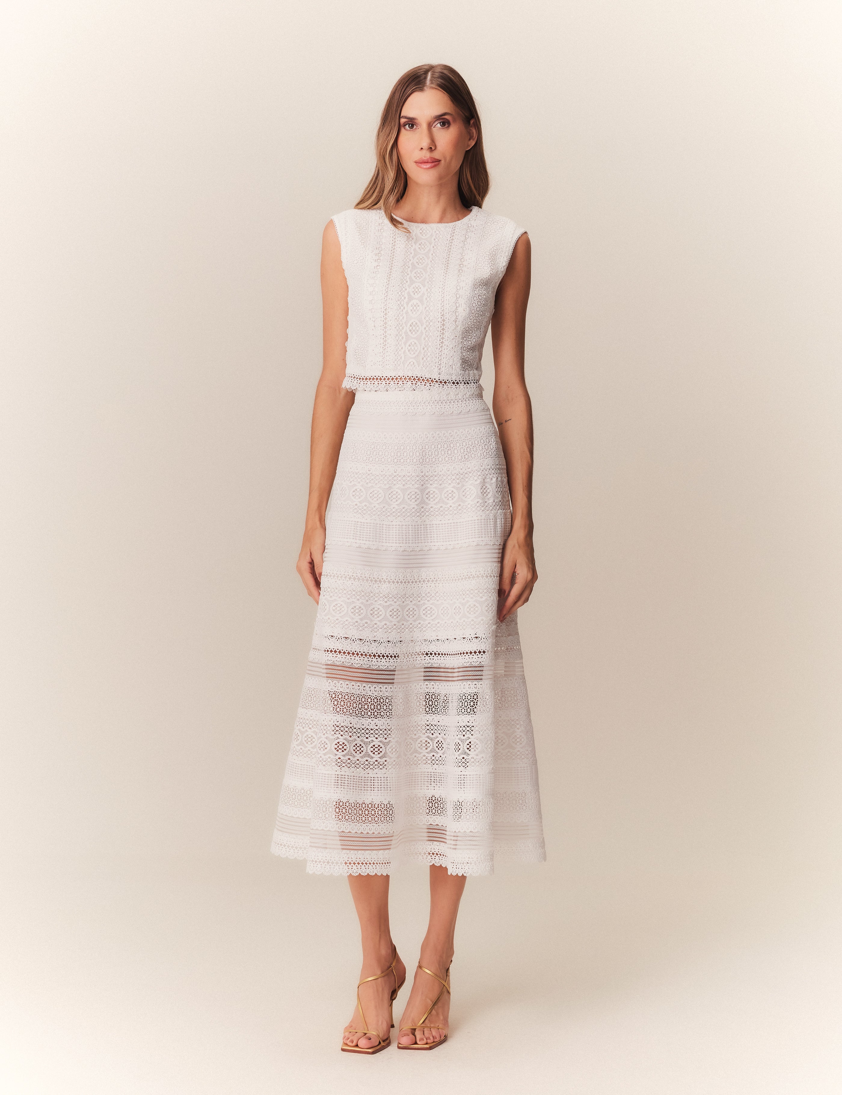 SAIA MIDI VIC OFF WHITE