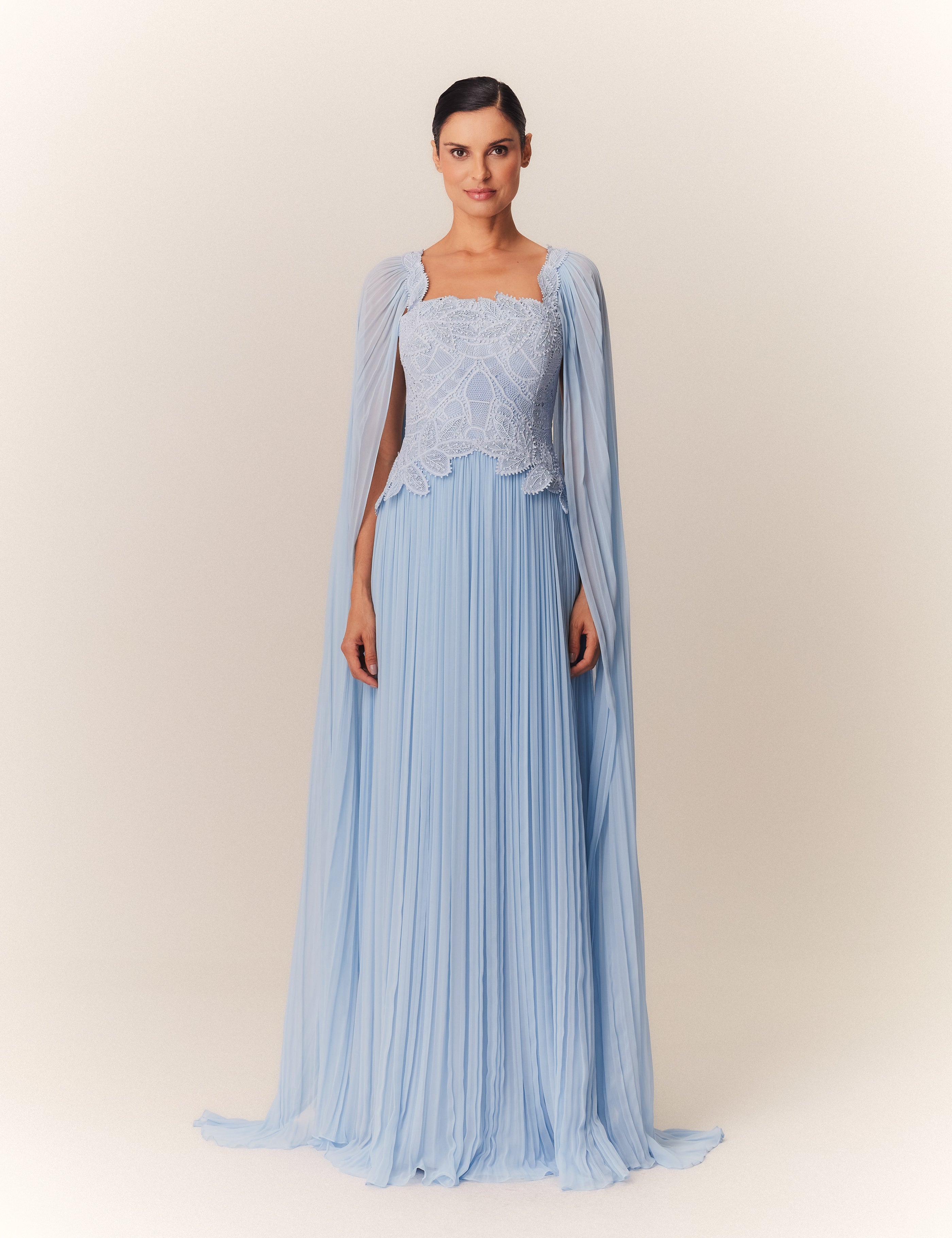 VESTIDO LONGO GILDA AZUL HORTENSIA