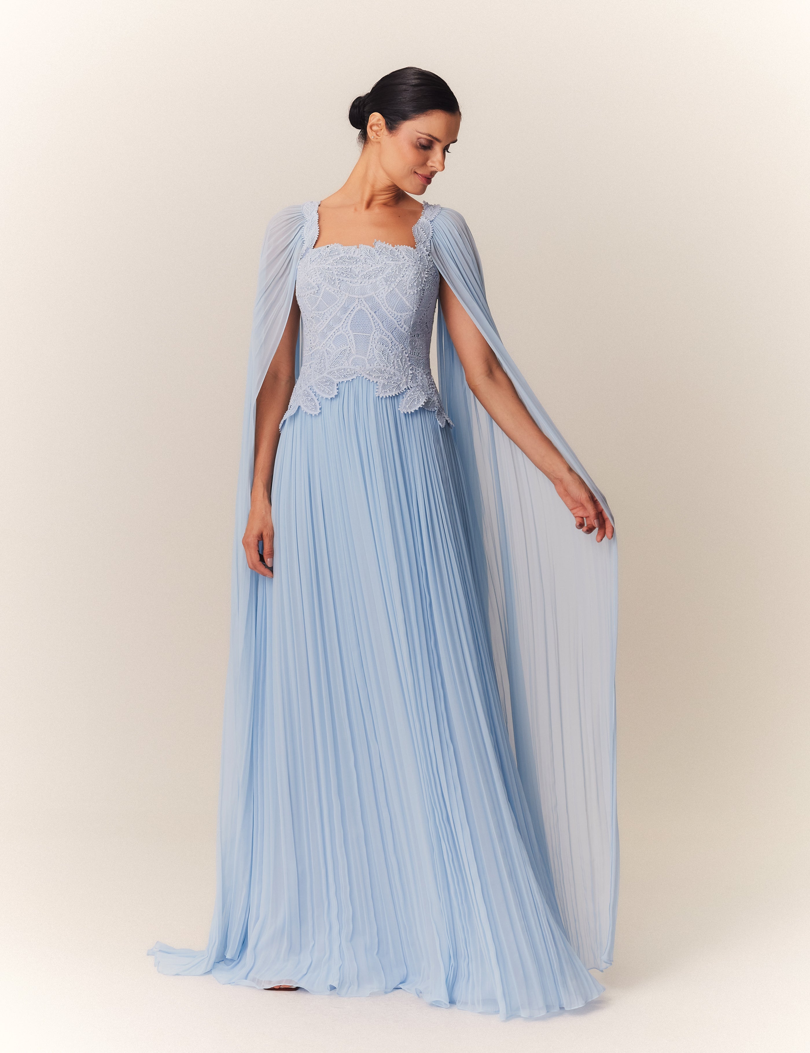 VESTIDO LONGO GILDA AZUL HORTENSIA