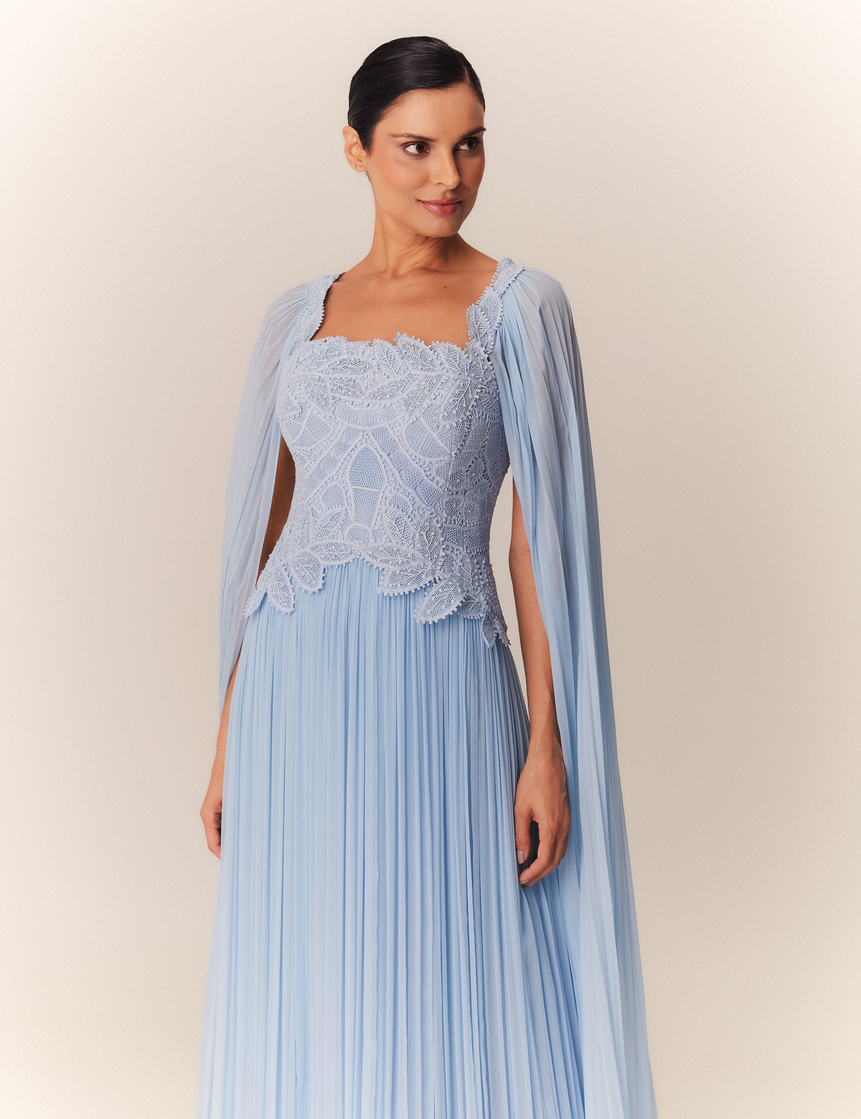 VESTIDO LONGO GILDA AZUL HORTENSIA