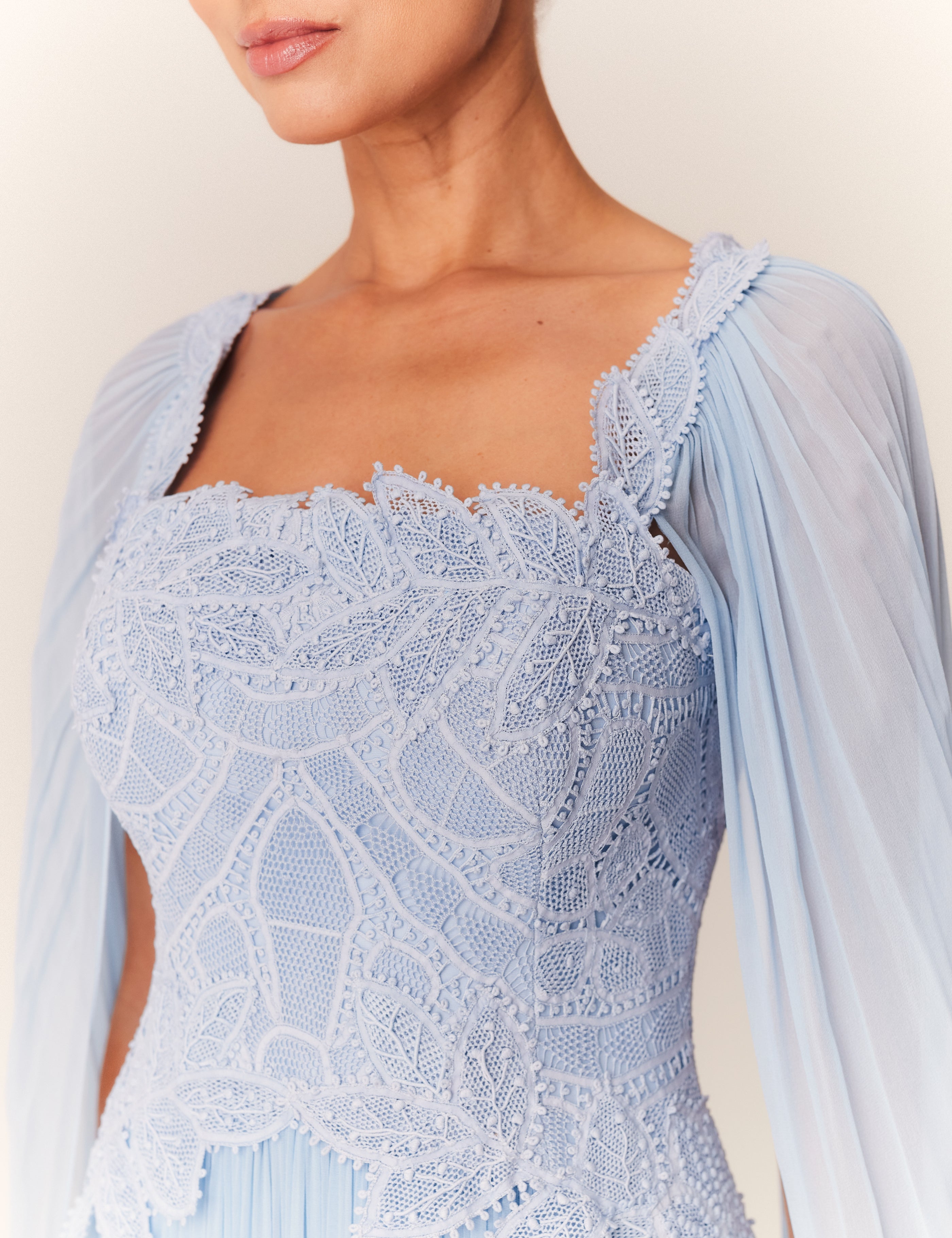 VESTIDO LONGO GILDA AZUL HORTENSIA