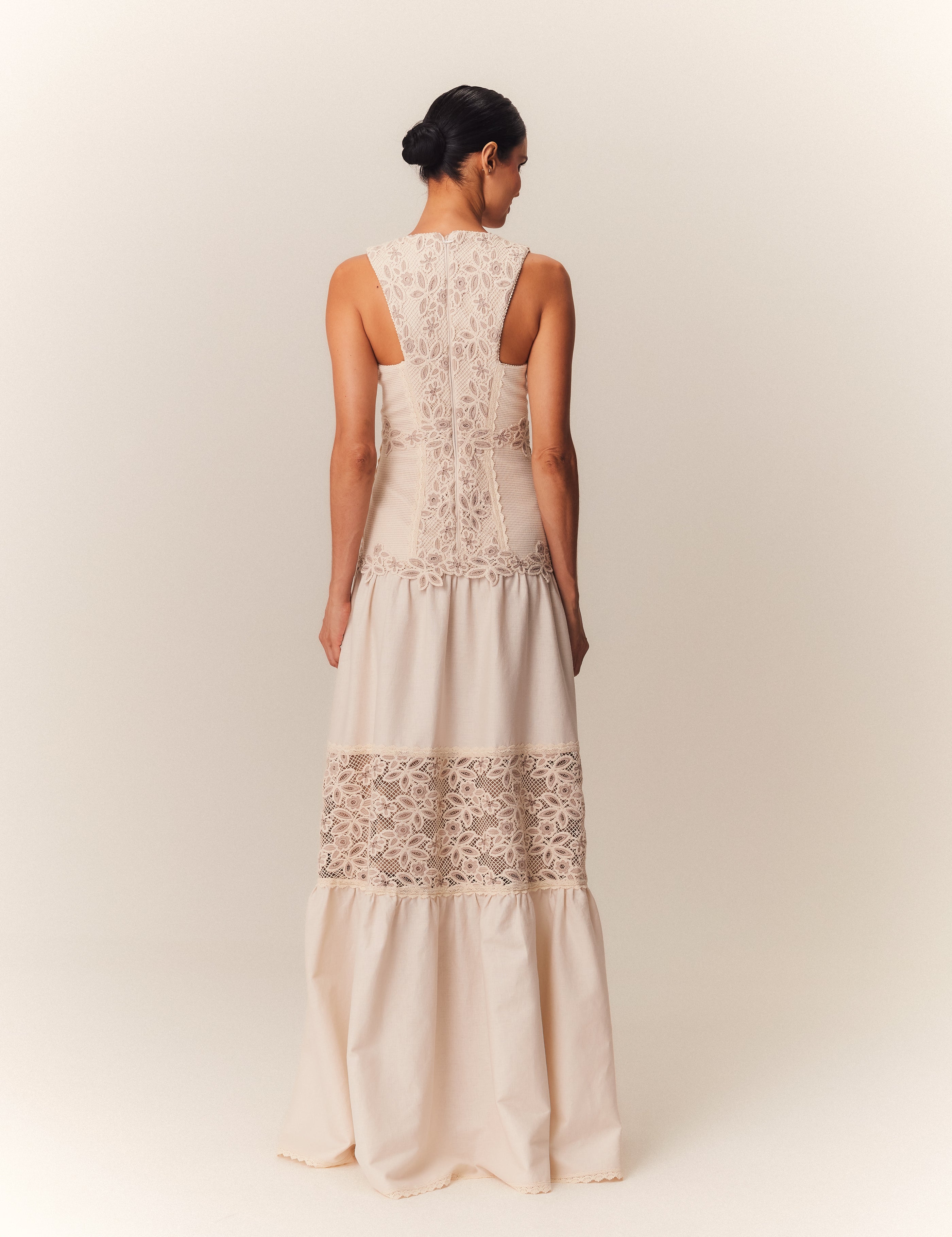 VESTIDO LONGO MARCELA NATURAL