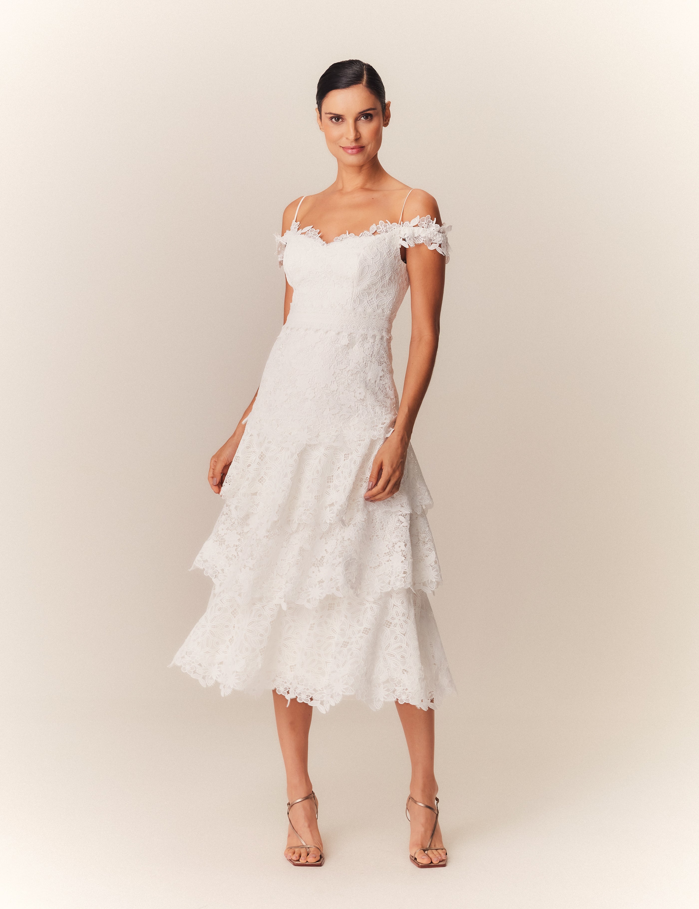 VESTIDO MIDI LUMA OFF WHITE