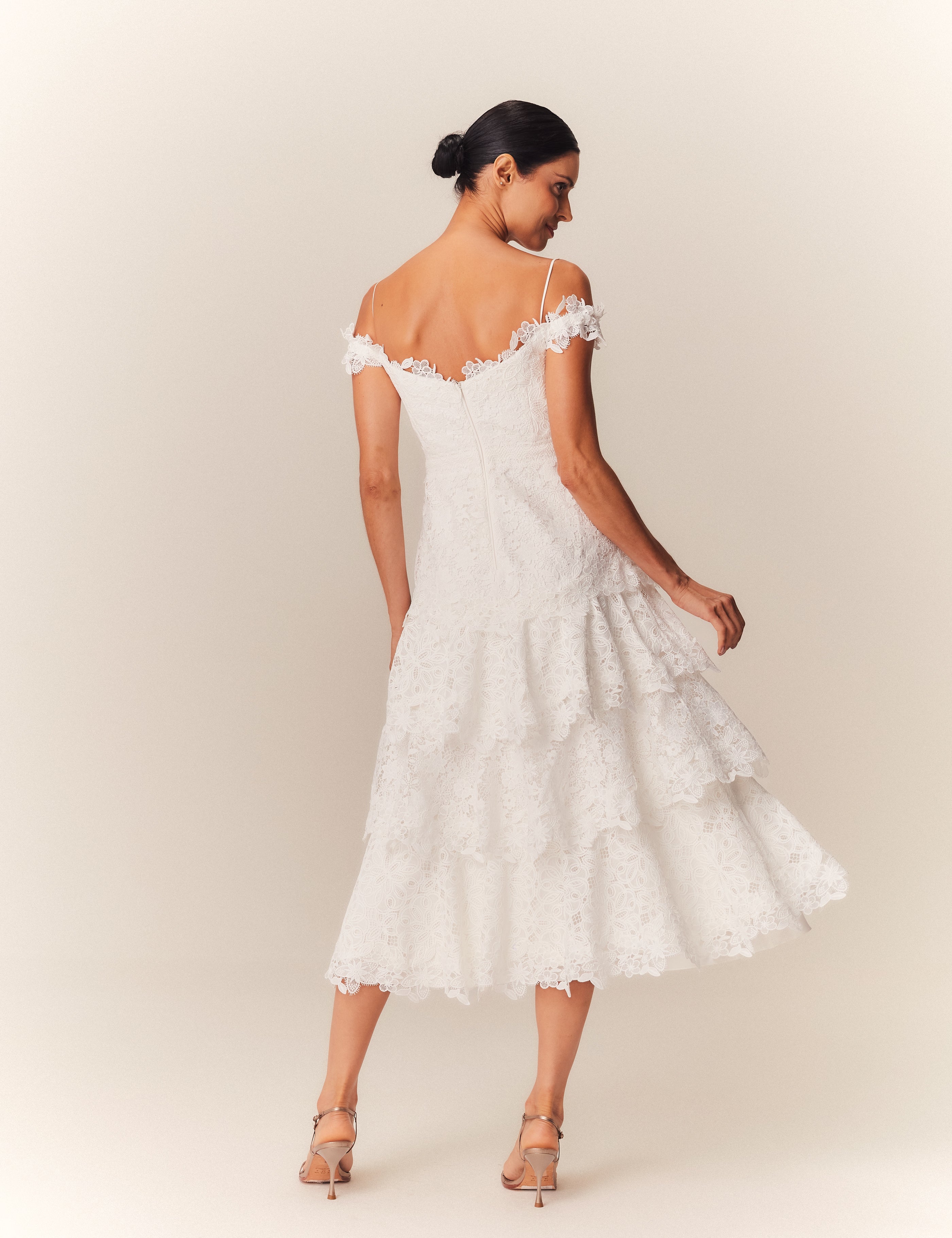 VESTIDO MIDI LUMA OFF WHITE